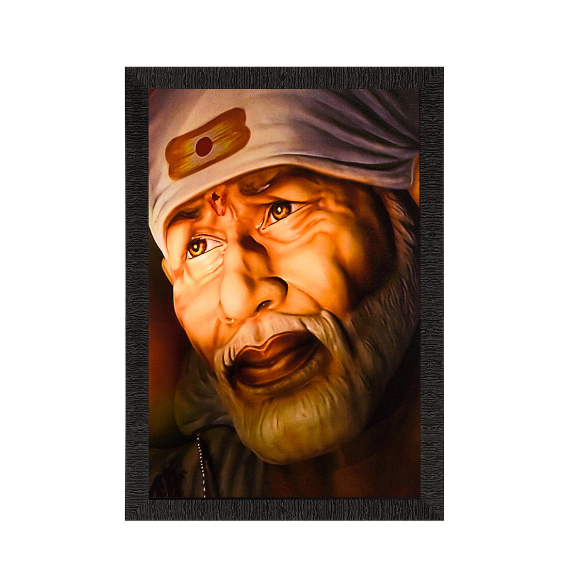 Sai Baba Satin Matt Texture UV Art Painting - eCraftIndia Online