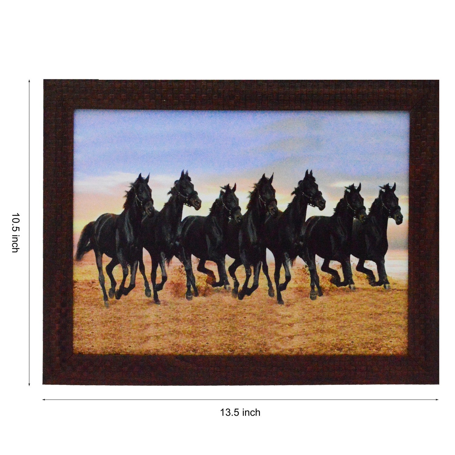 Running Lucky Horses Design Satin Matt Texture UV Art Painting 2