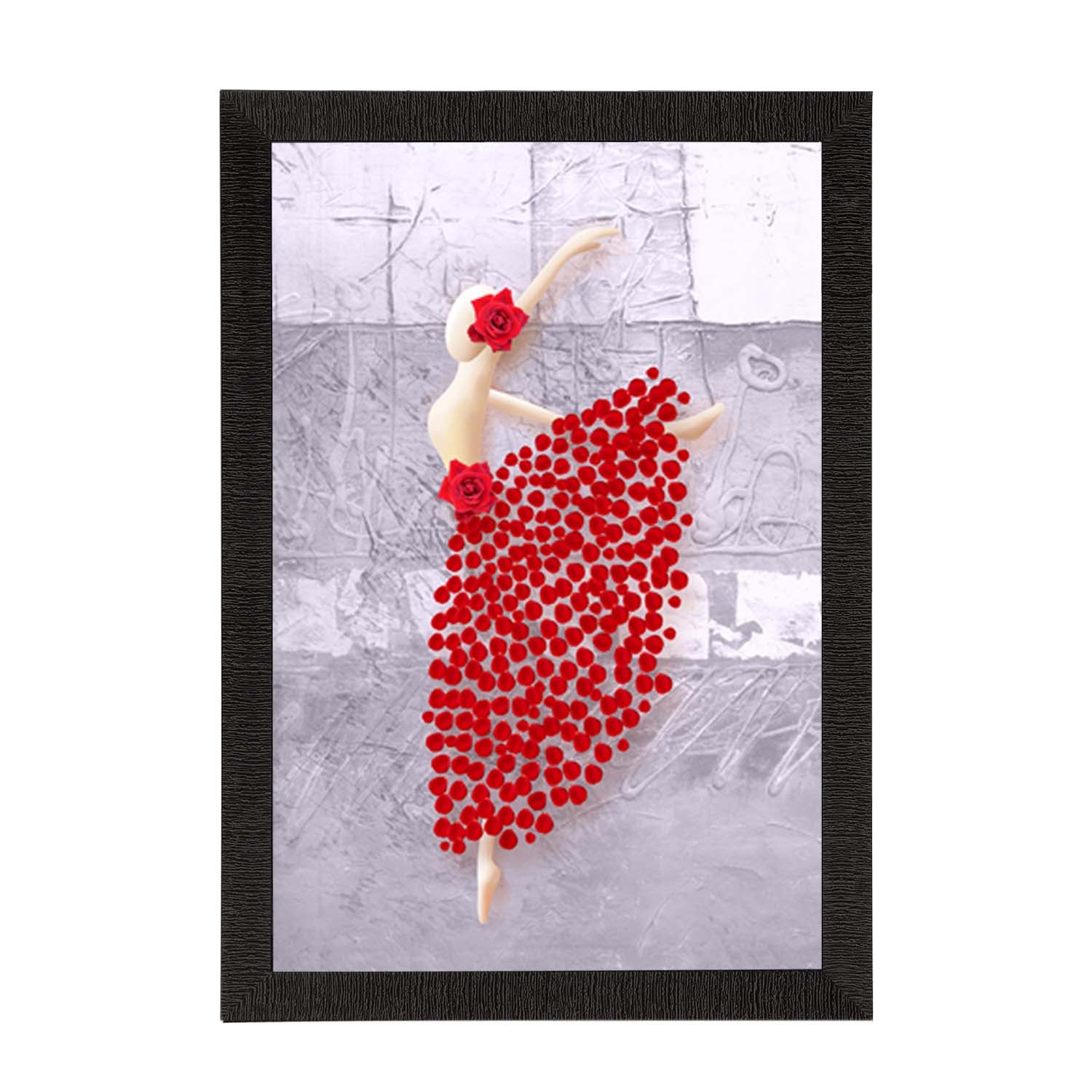 Lovely Dancing Lady Satin Matt Texture UV Art Painting