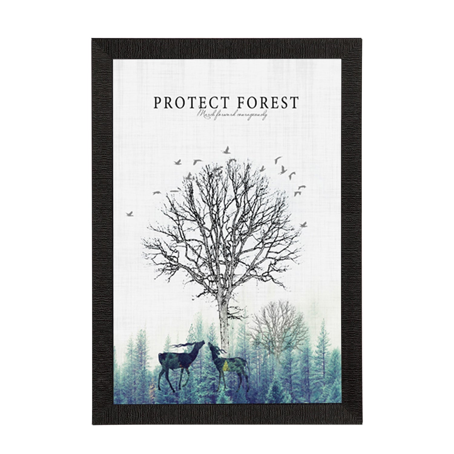 Protect Forest Theme Satin Matt Texture UV Art Painting