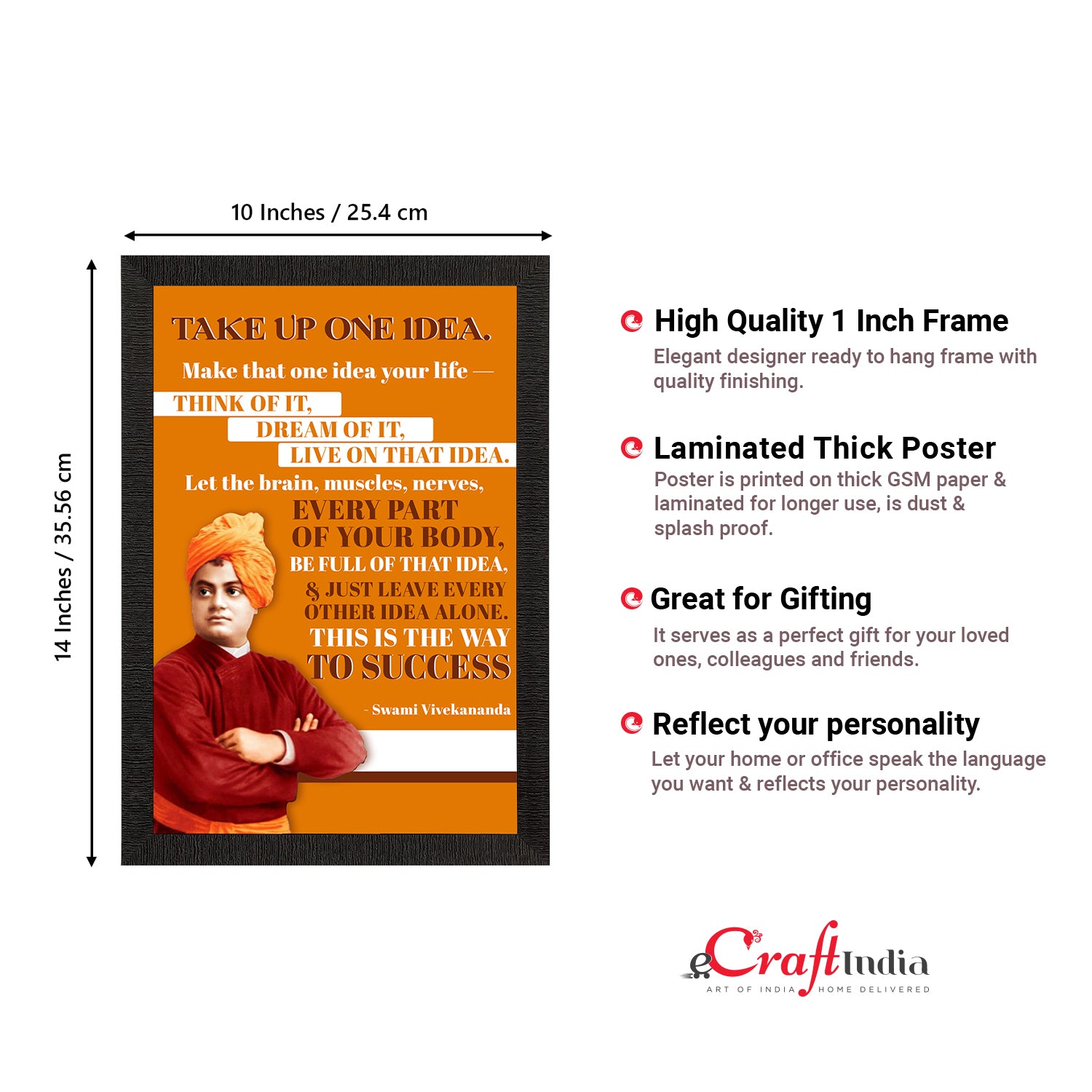 Take Up One Idea Swami Vivekananda Motivational Quote Painting 3