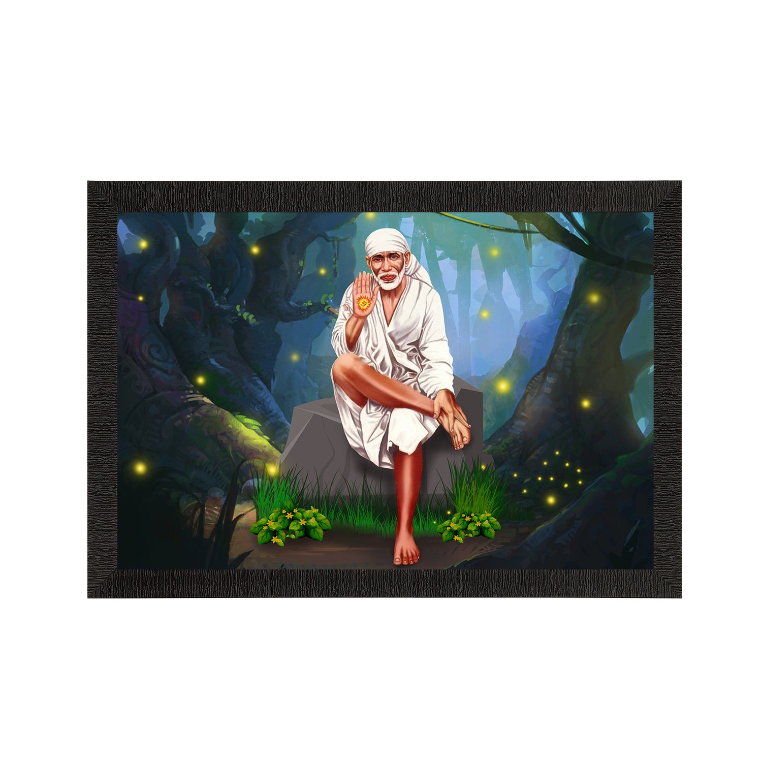 Sai Baba Satin Matt Texture UV Art Painting