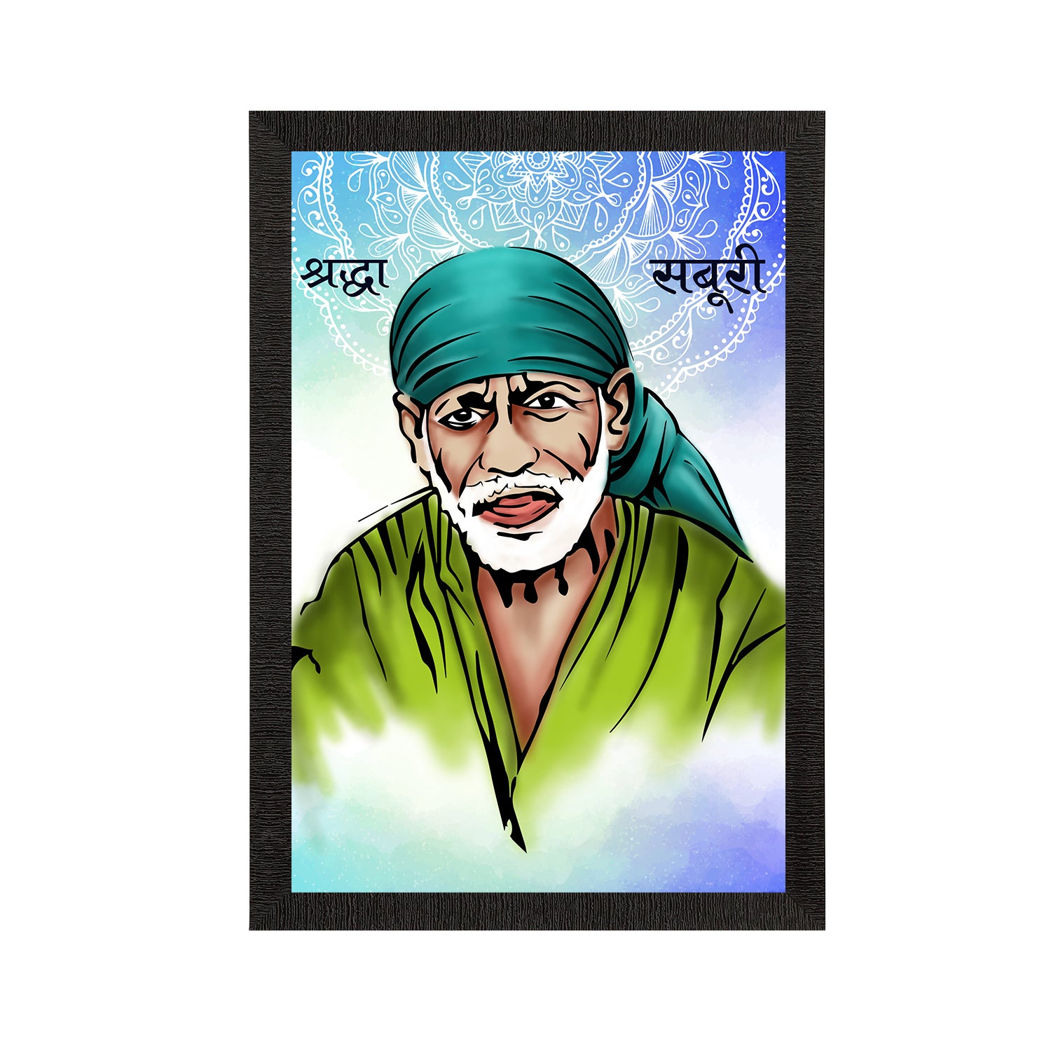 Sai Baba Satin Matt Texture UV Art Painting