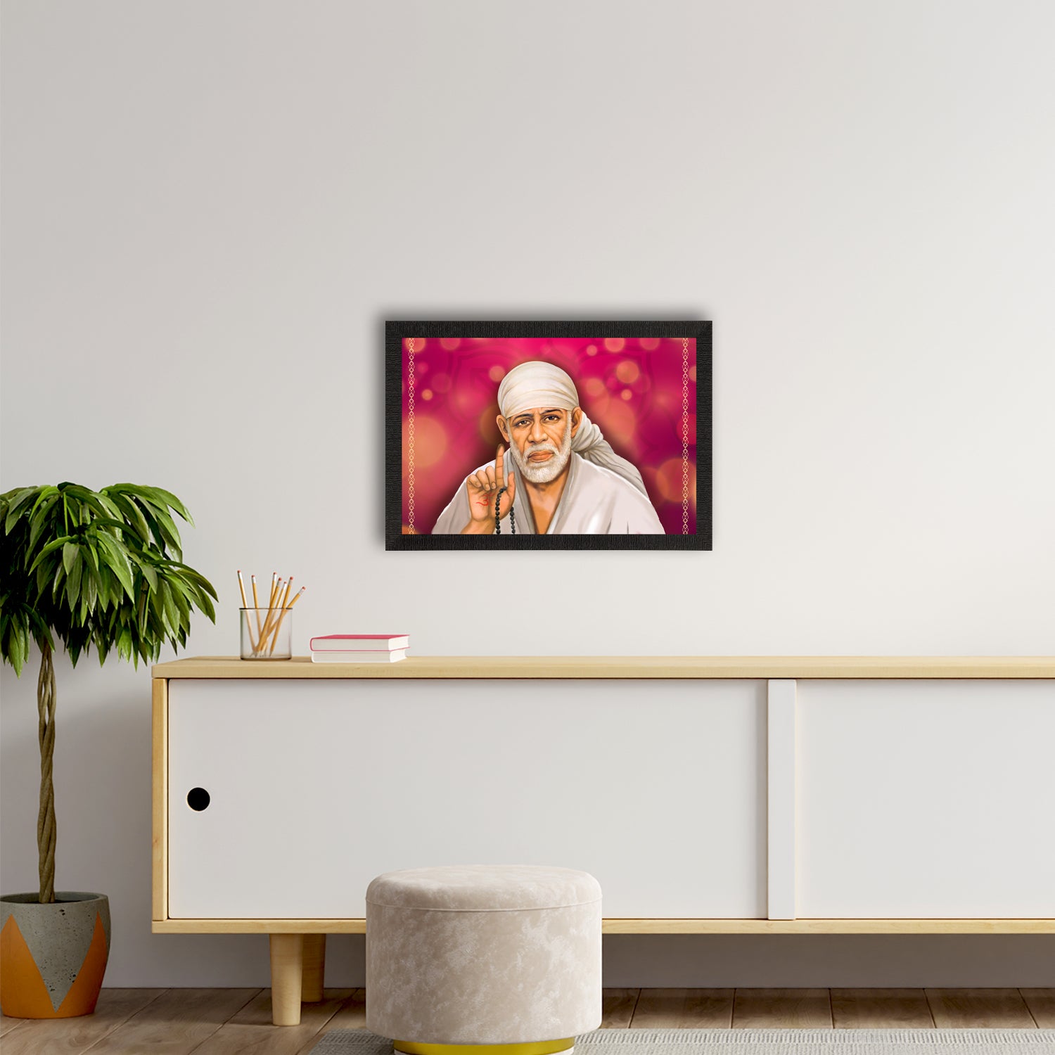 Sai Baba Satin Matt Texture UV Art Painting 2