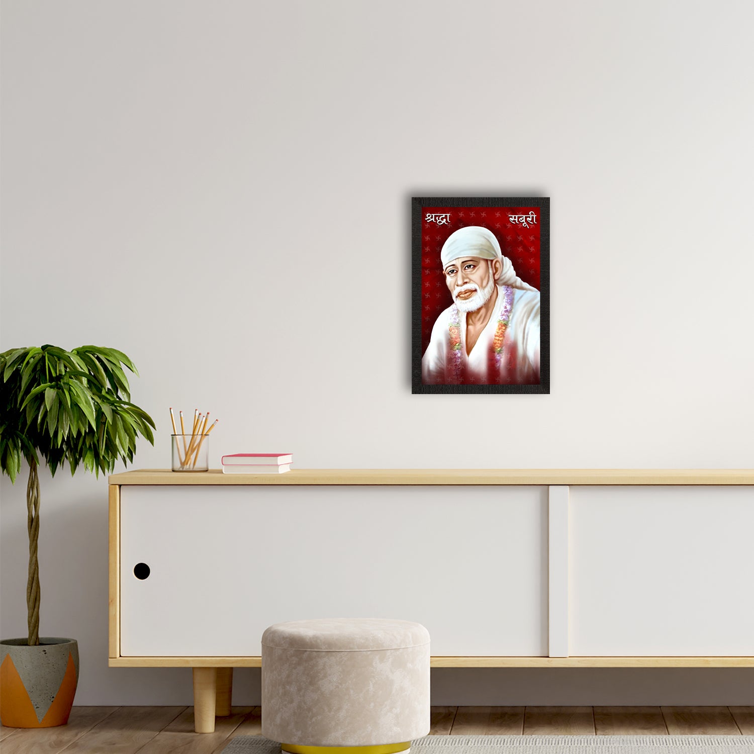 Sai Baba Satin Matt Texture UV Art Painting 2