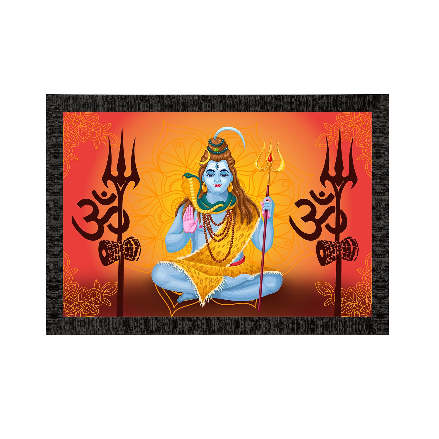 Lord Shiva Satin Matt Texture UV Art Painting