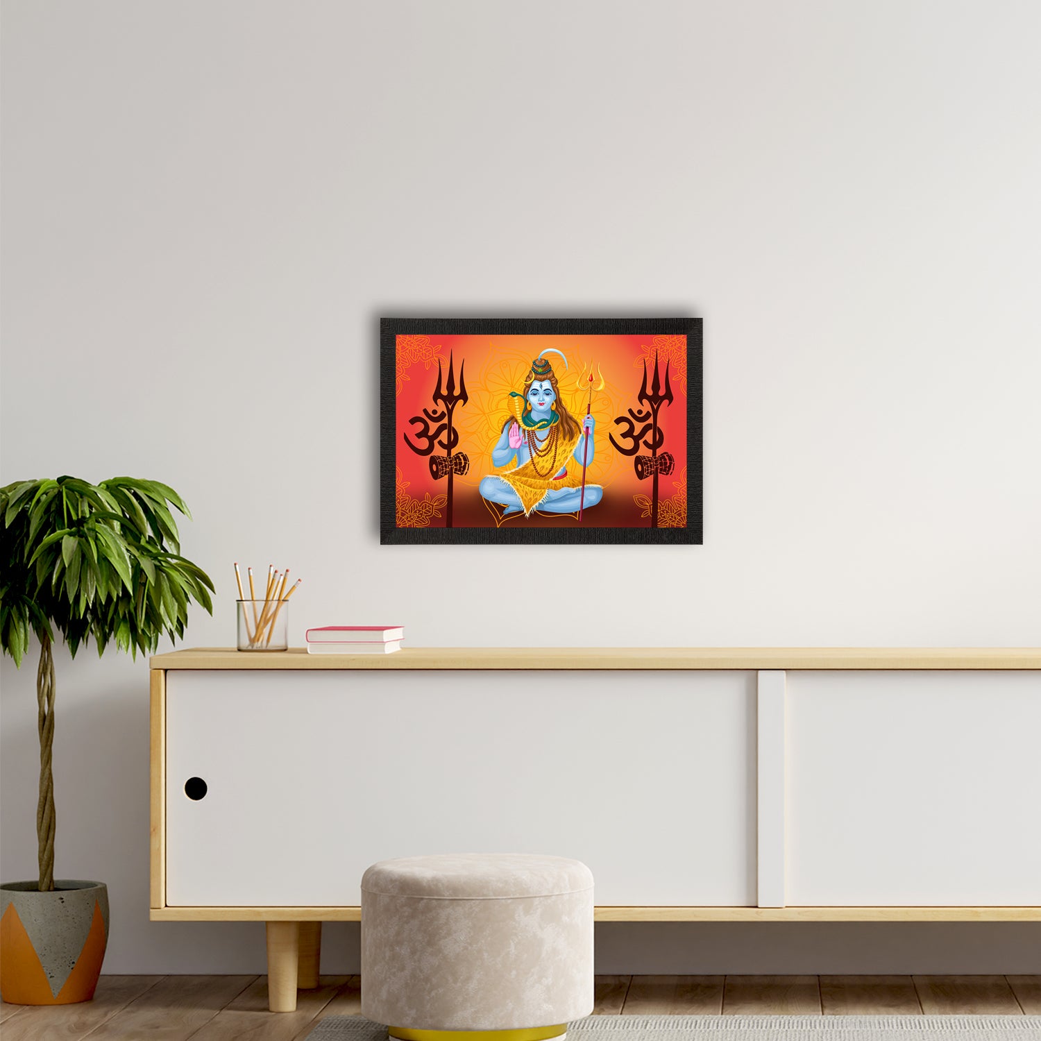 Lord Shiva Satin Matt Texture UV Art Painting 2