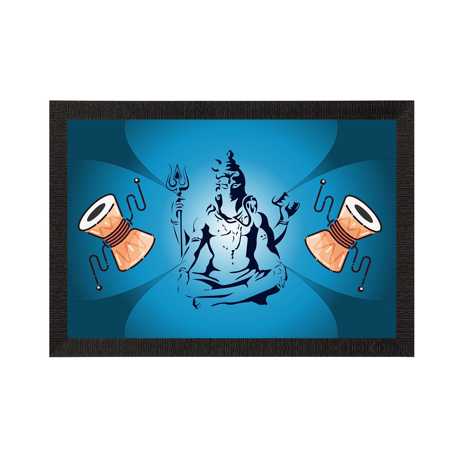 Lord Shiva Satin Matt Texture UV Art Painting