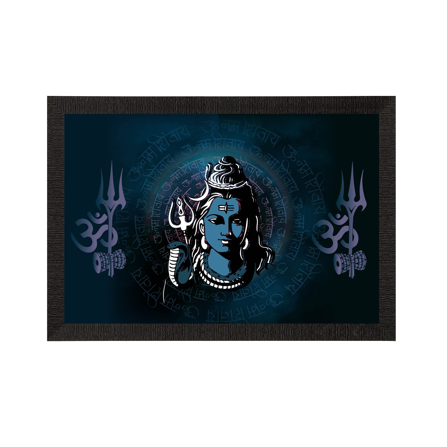 Lord Shiva Satin Matt Texture UV Art Painting