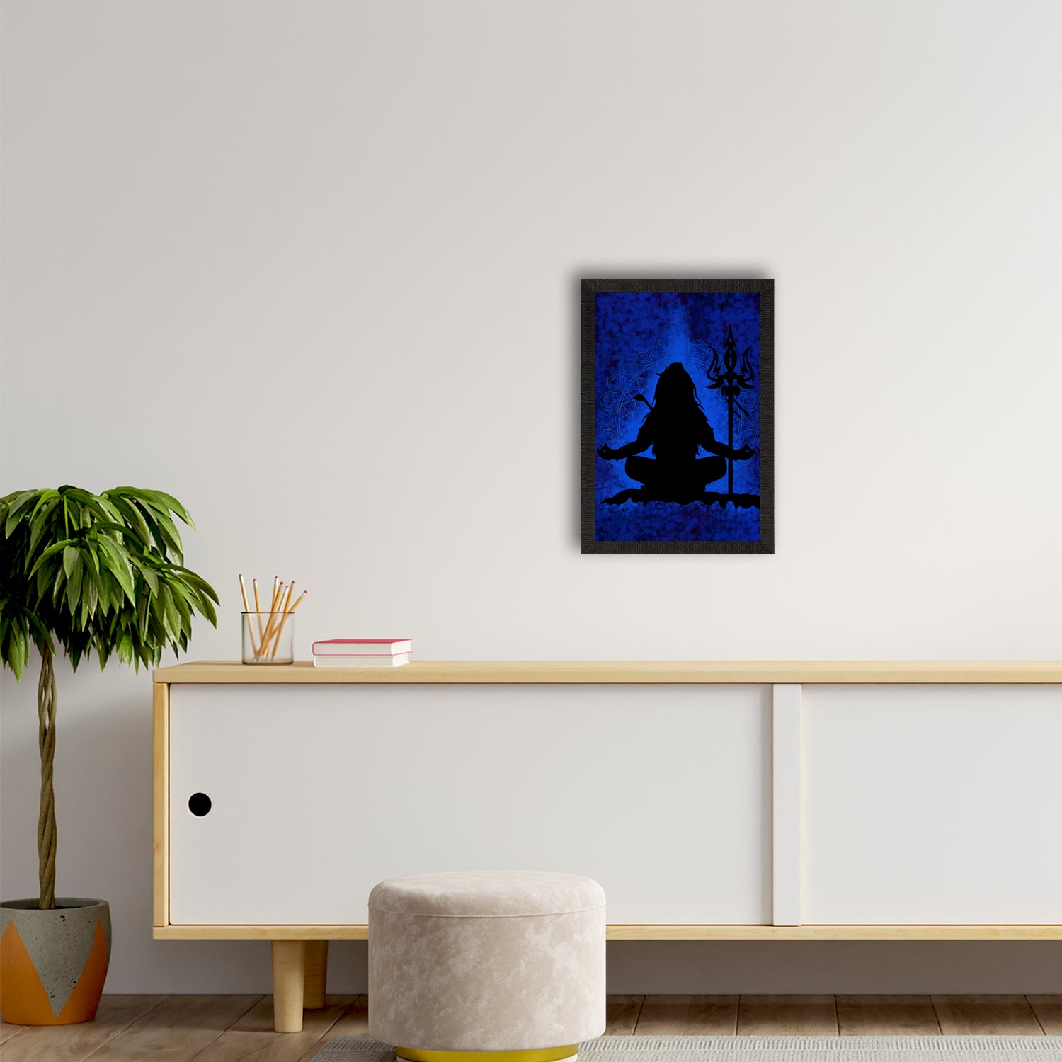 Lord Shiva Painting Digital Printed Religious Wall Art 2