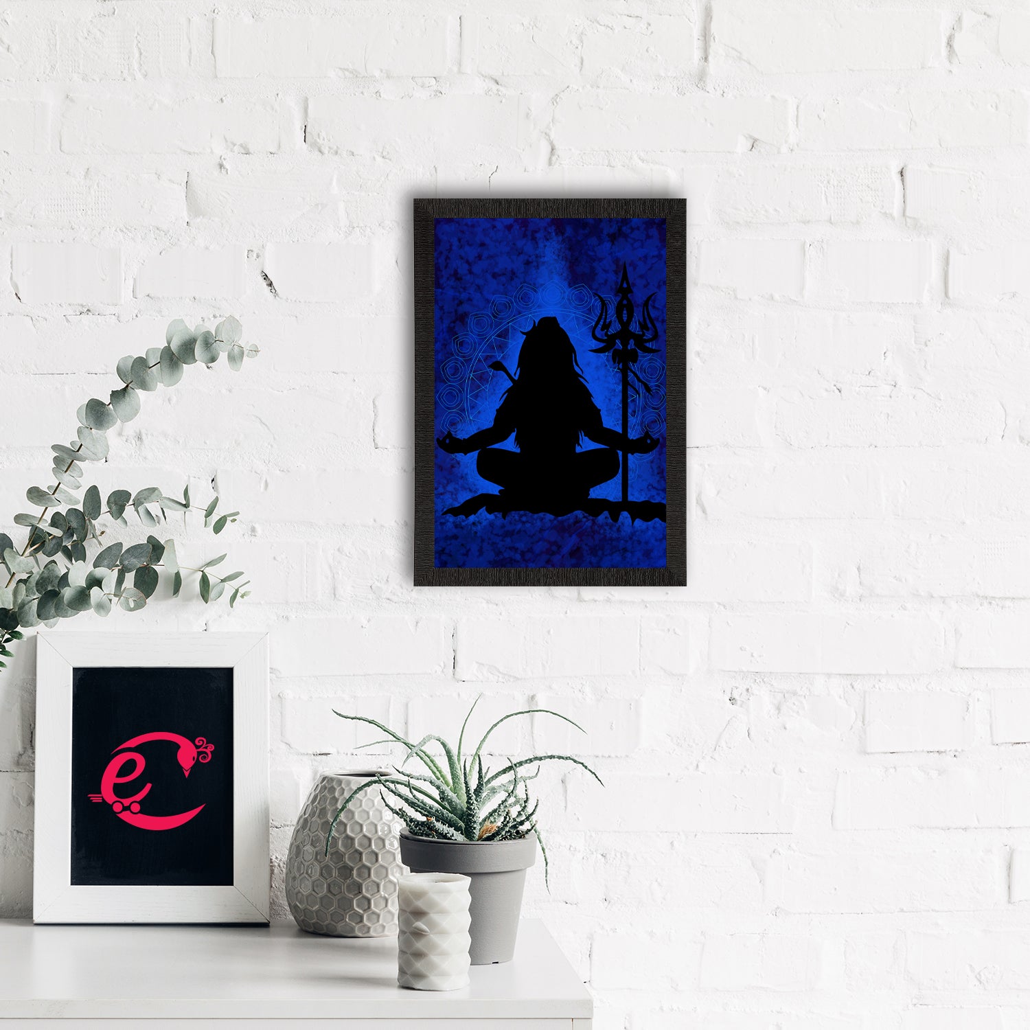 Lord Shiva Painting Digital Printed Religious Wall Art 1