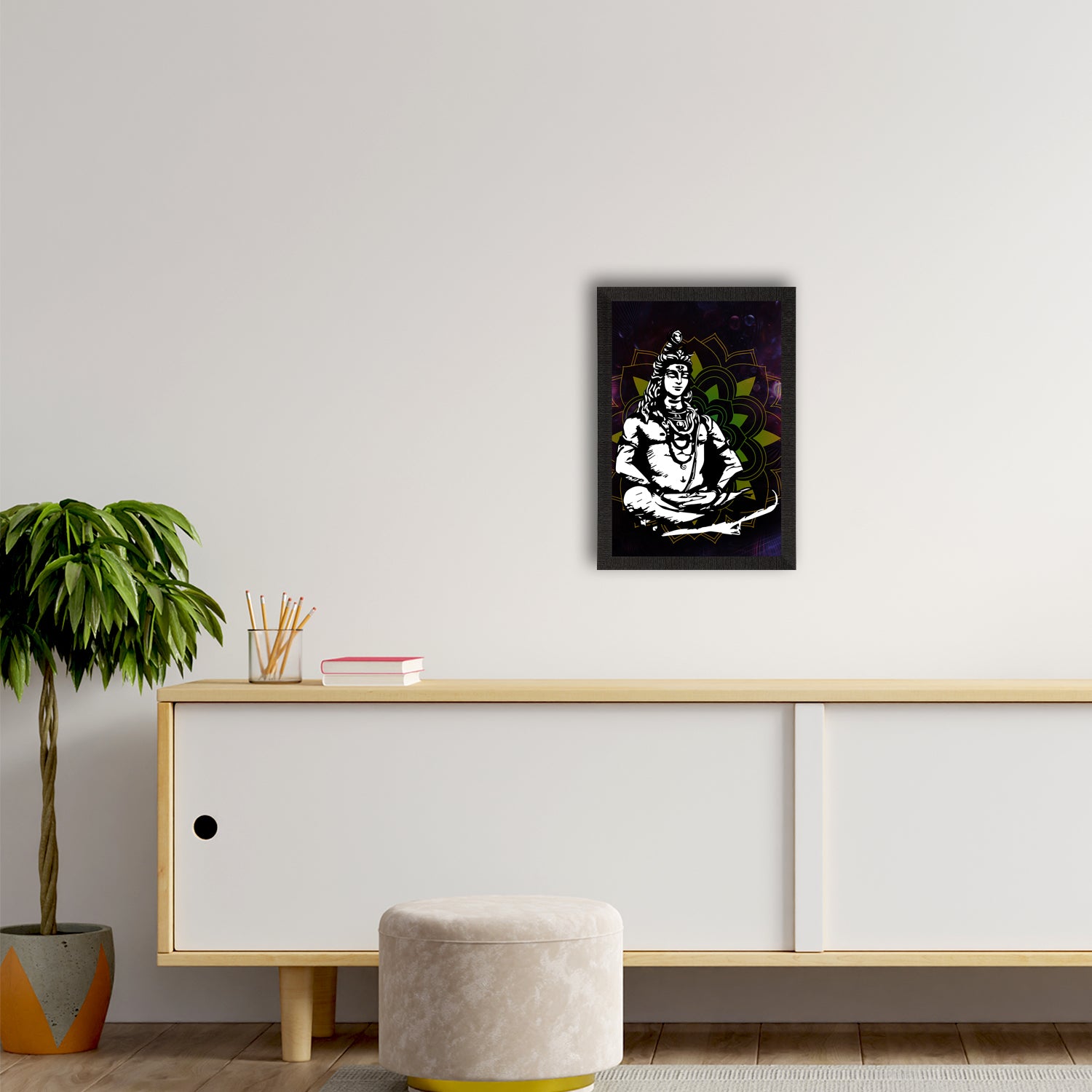 Lord Shiva Painting Digital Printed Religious Wall Art 2