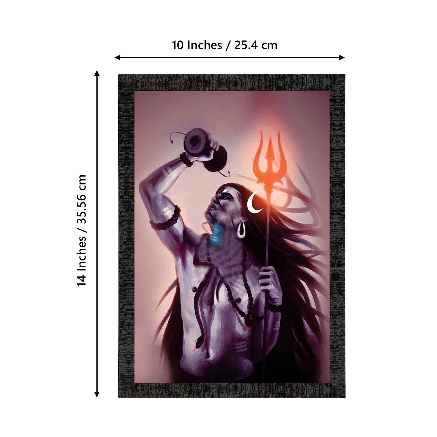 Lord Shiva Painting Digital Printed Religious Wall Art 3