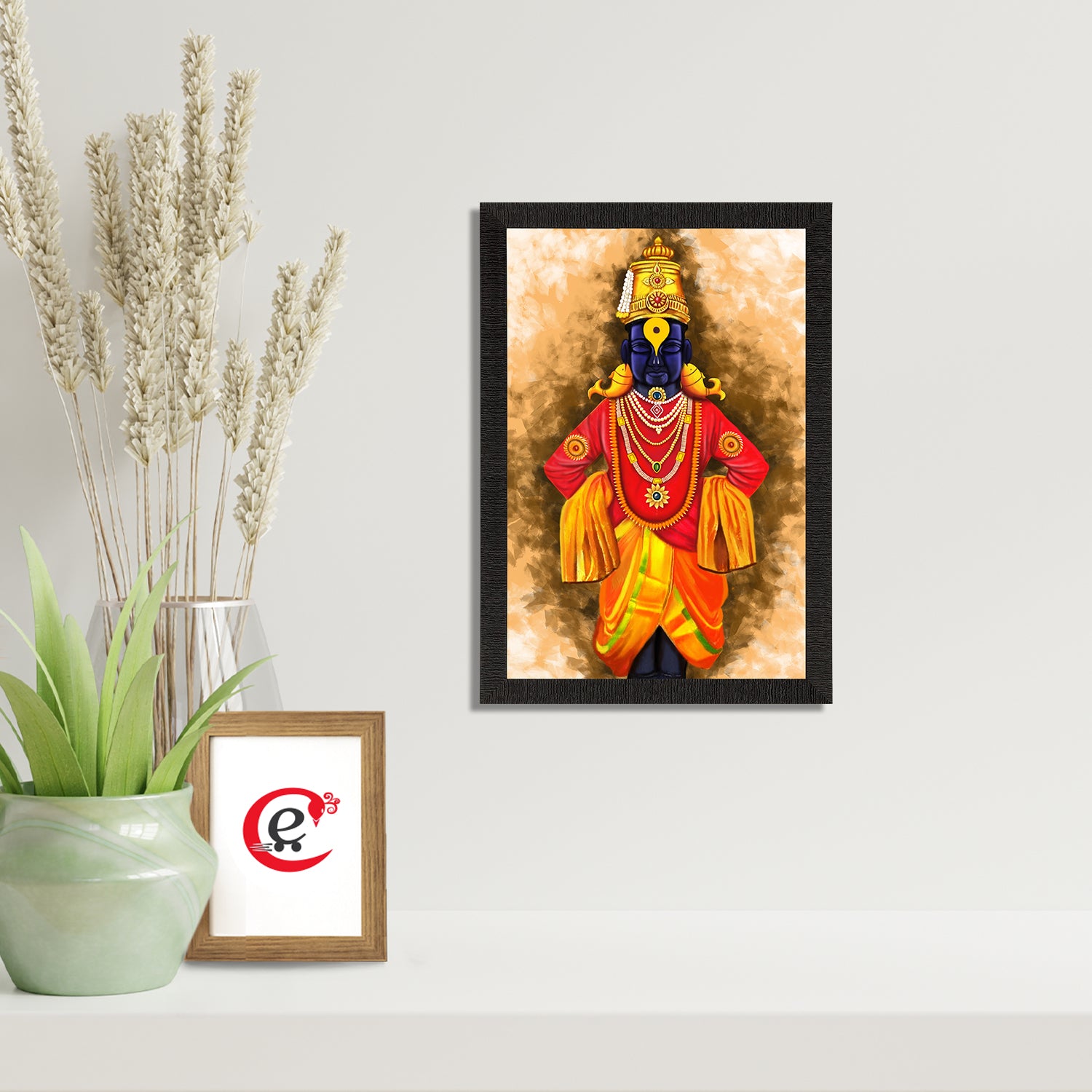 Lord Vitthal Satin Matt Textured UV Digital Art Painting