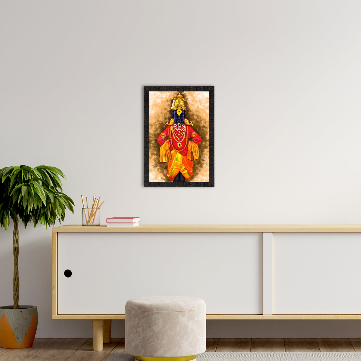 Lord Vitthal Satin Matt Textured UV Digital Art Painting 1