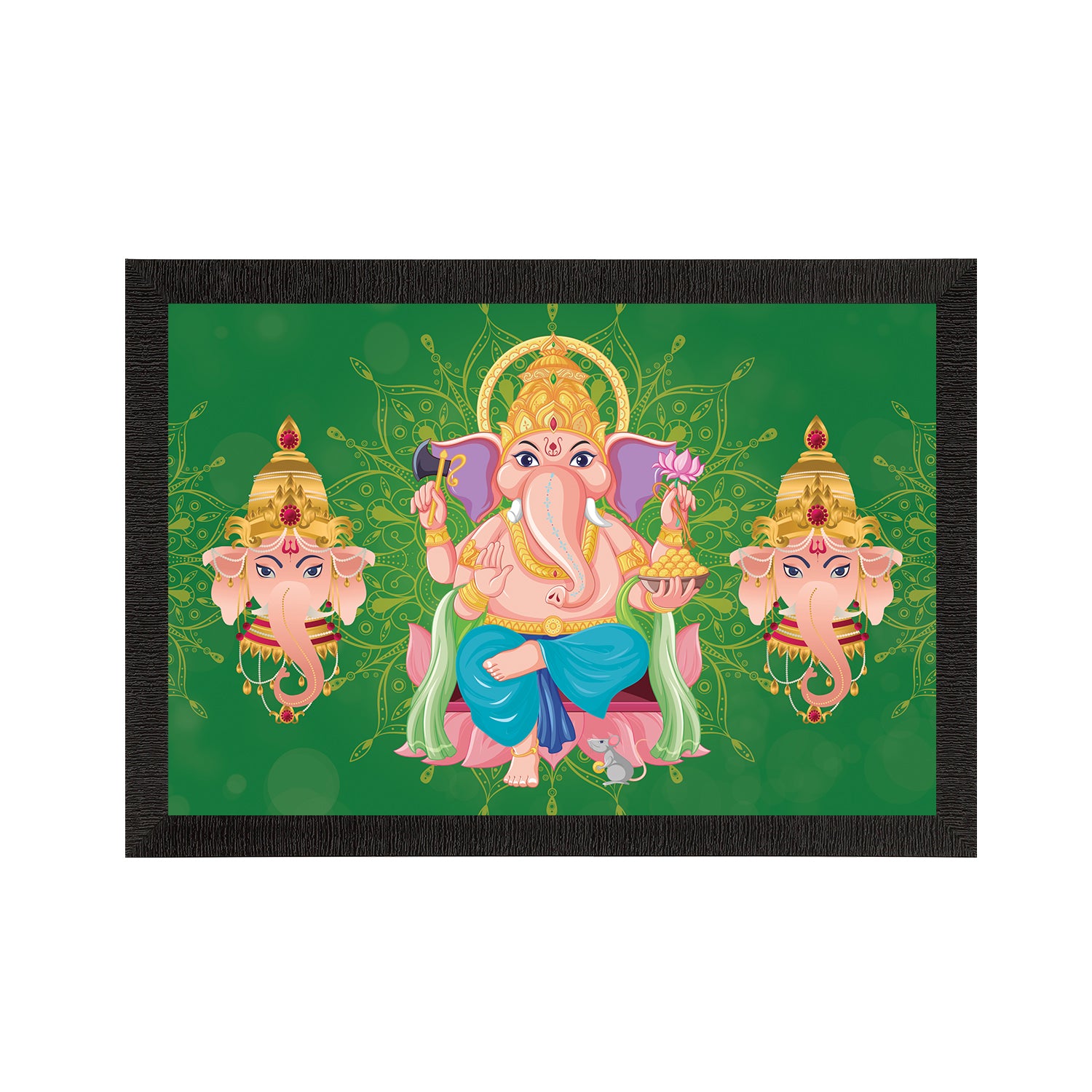 Lord Ganesha Satin Matt Texture UV Art Painting