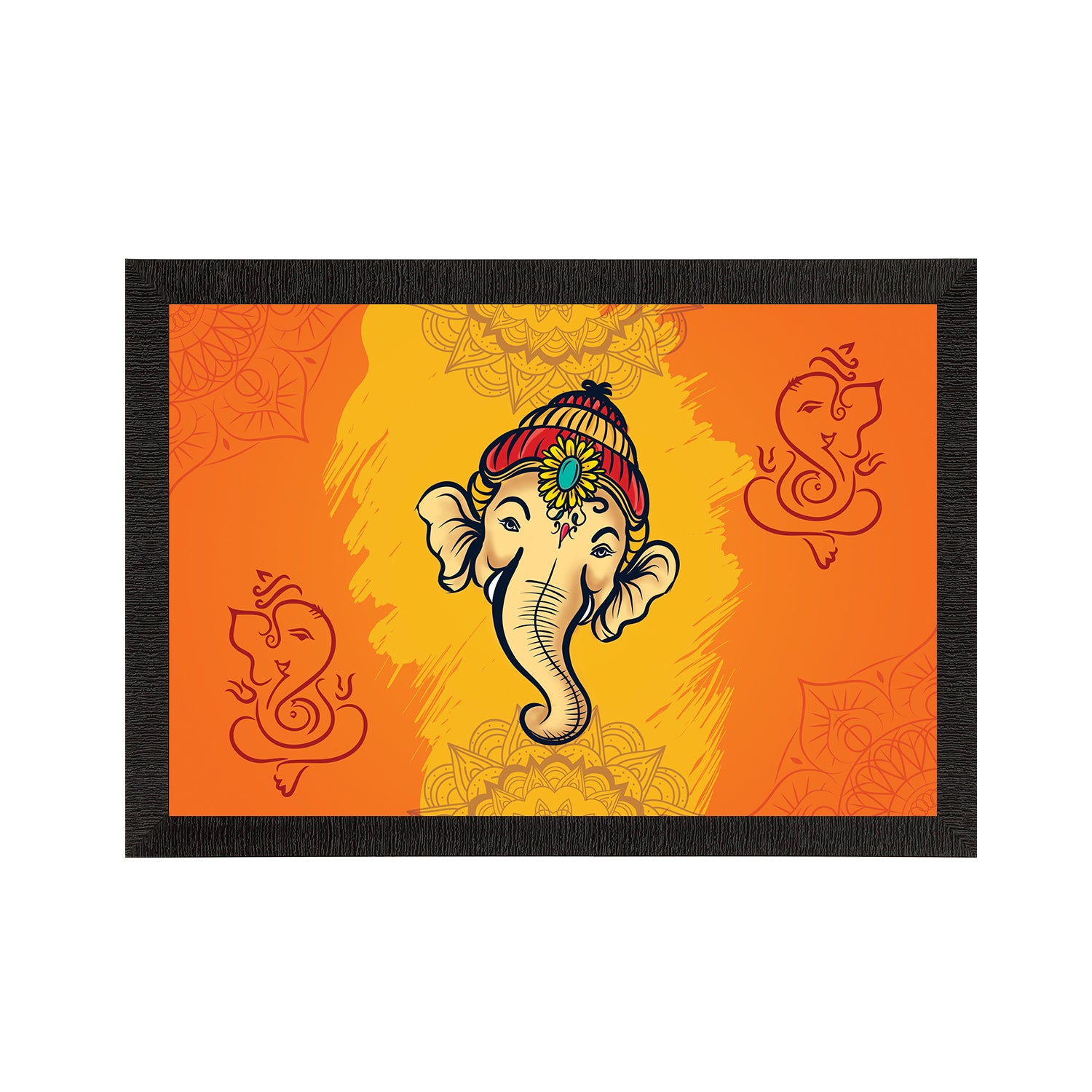 Lord Ganesha Satin Matt Texture UV Art Painting