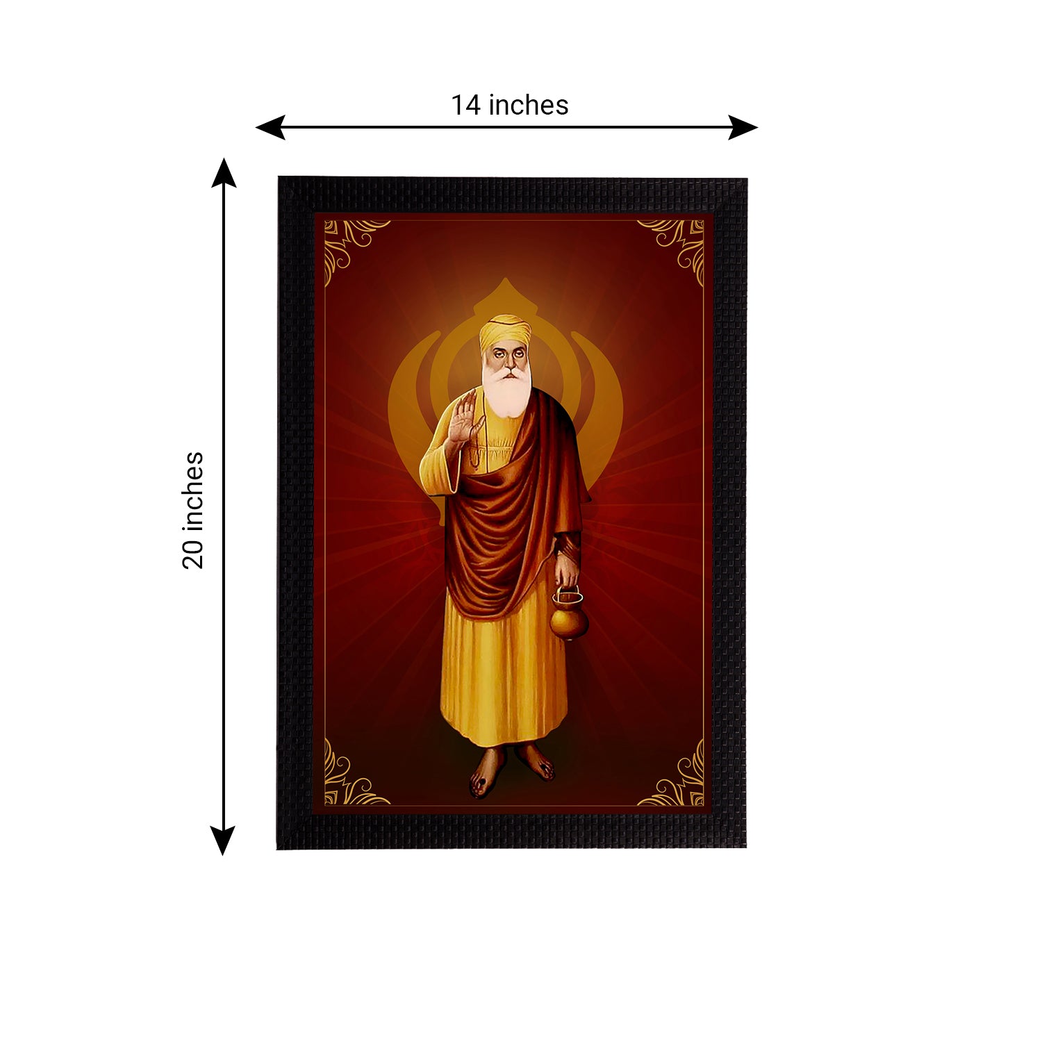 Shri Guru Nanak Dev Ji Painting Digital Printed Religious Wall Art 3