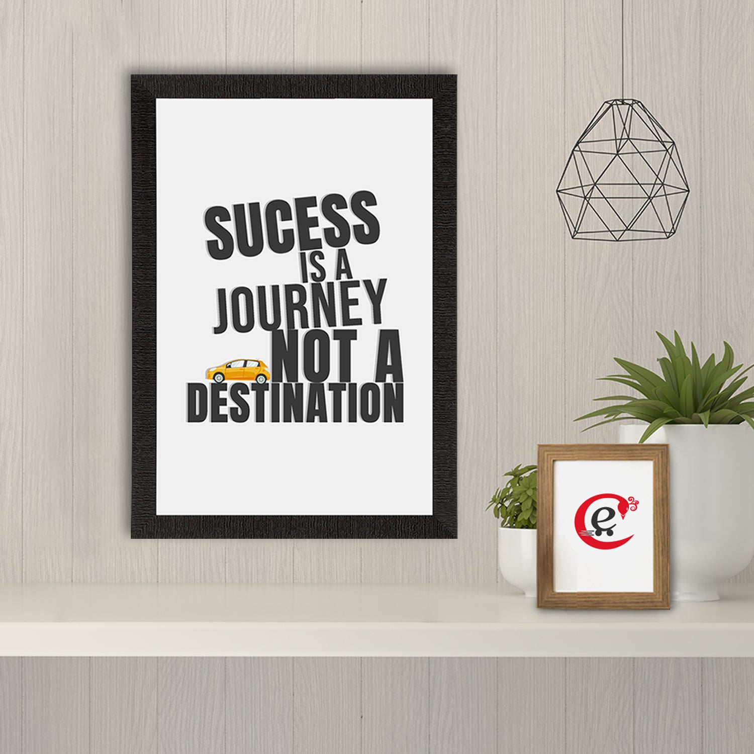 "Success is a Journey" Motivational Quote Satin Matt Texture UV Art Painting 1