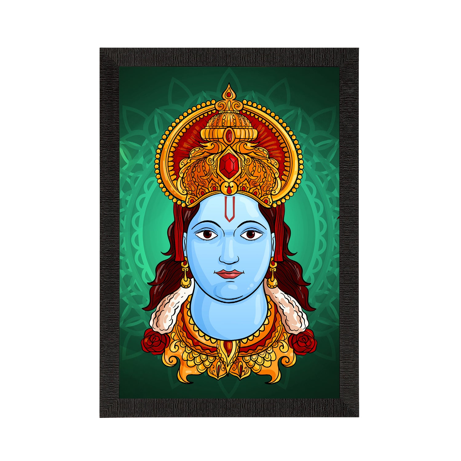 Lord Ram Painting Digital Printed Religious Wall Art