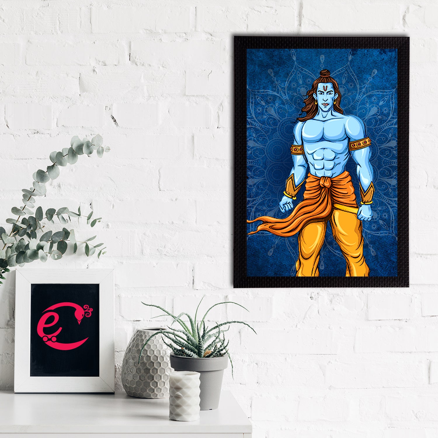 Lord Ram Painting Digital Printed Religious Wall Art 1