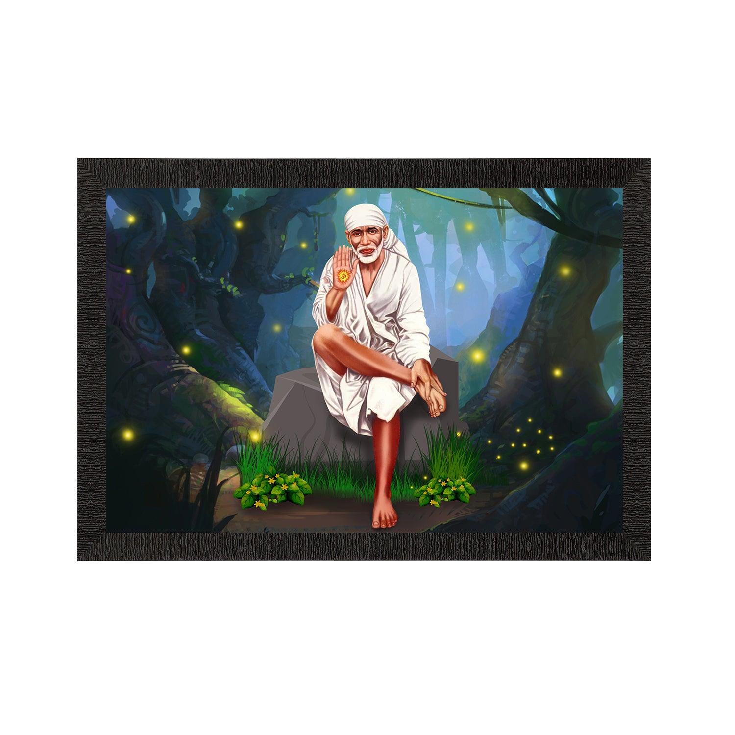 Sai Baba Satin Matt Texture UV Art Painting