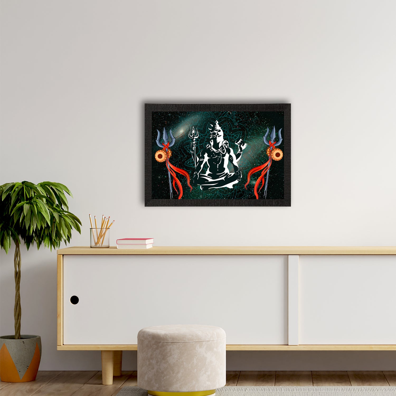 Lord Shiva Satin Matt Texture UV Art Painting 2