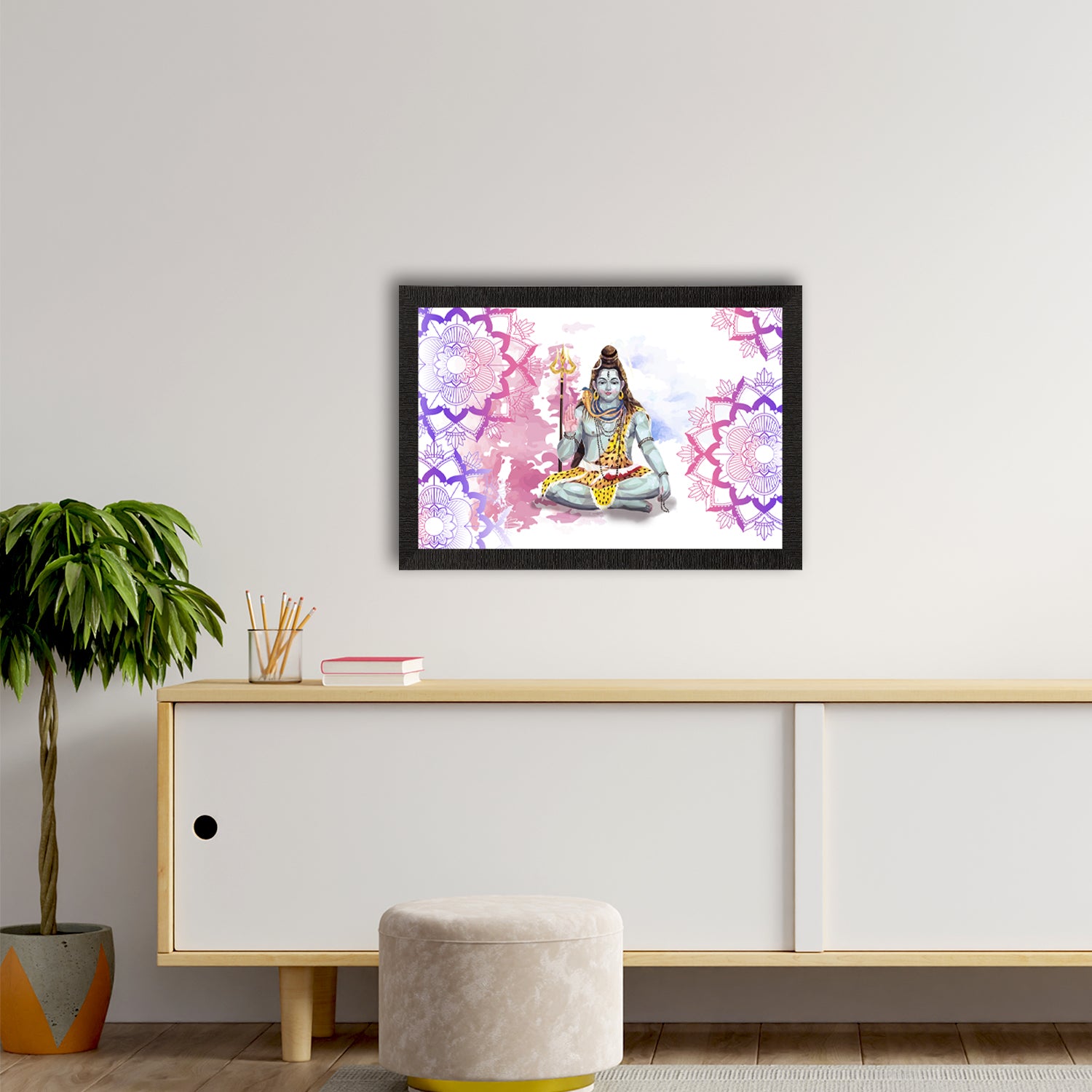 Lord Shiva Painting Digital Printed Religious Wall Art 2