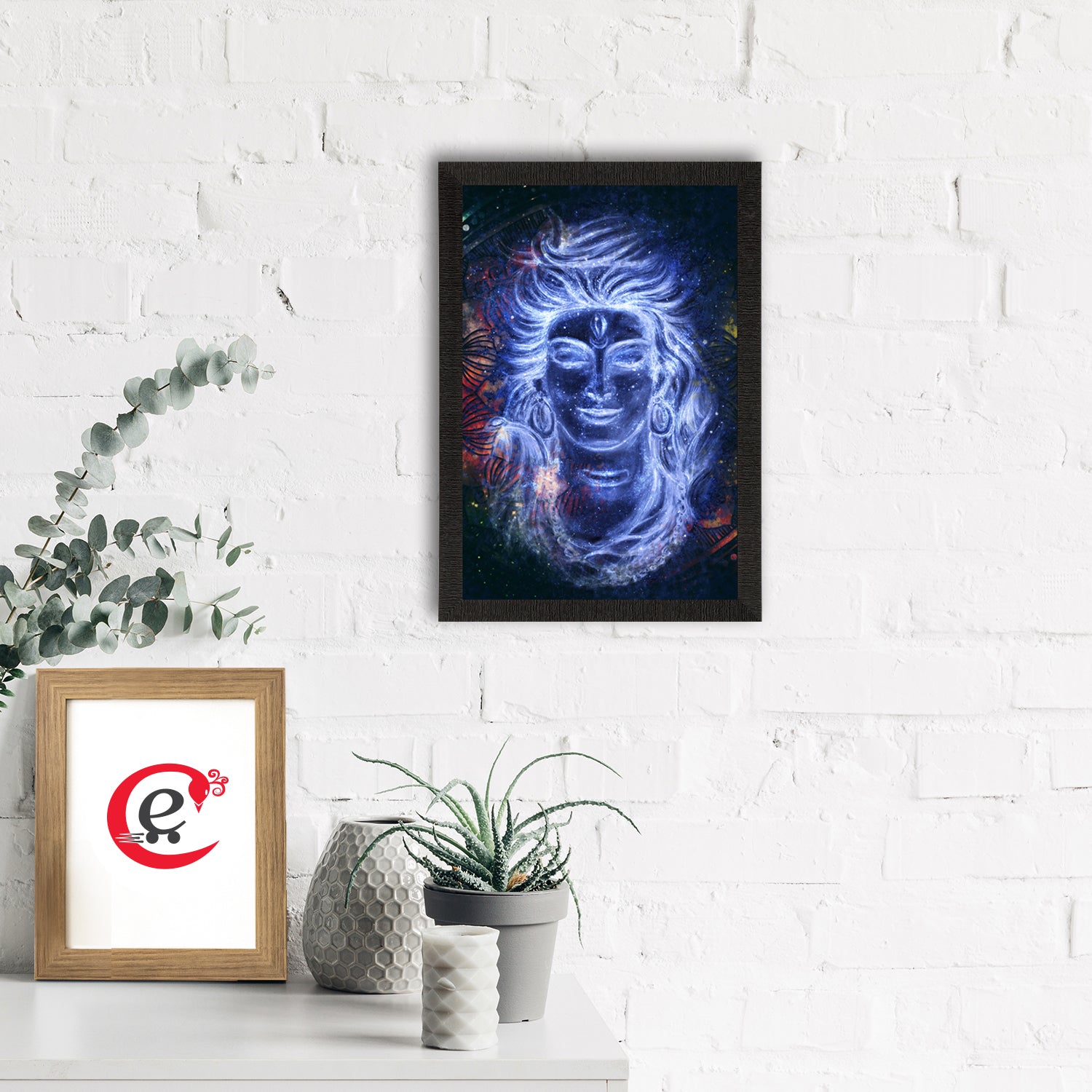 Lord Shiva Painting Digital Printed Religious Wall Art 1