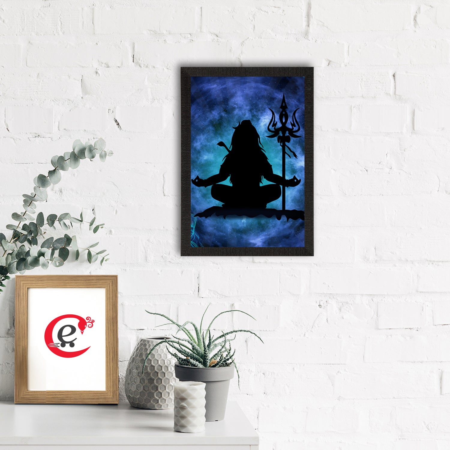 Lord Shiva Painting Digital Printed Religious Wall Art 1