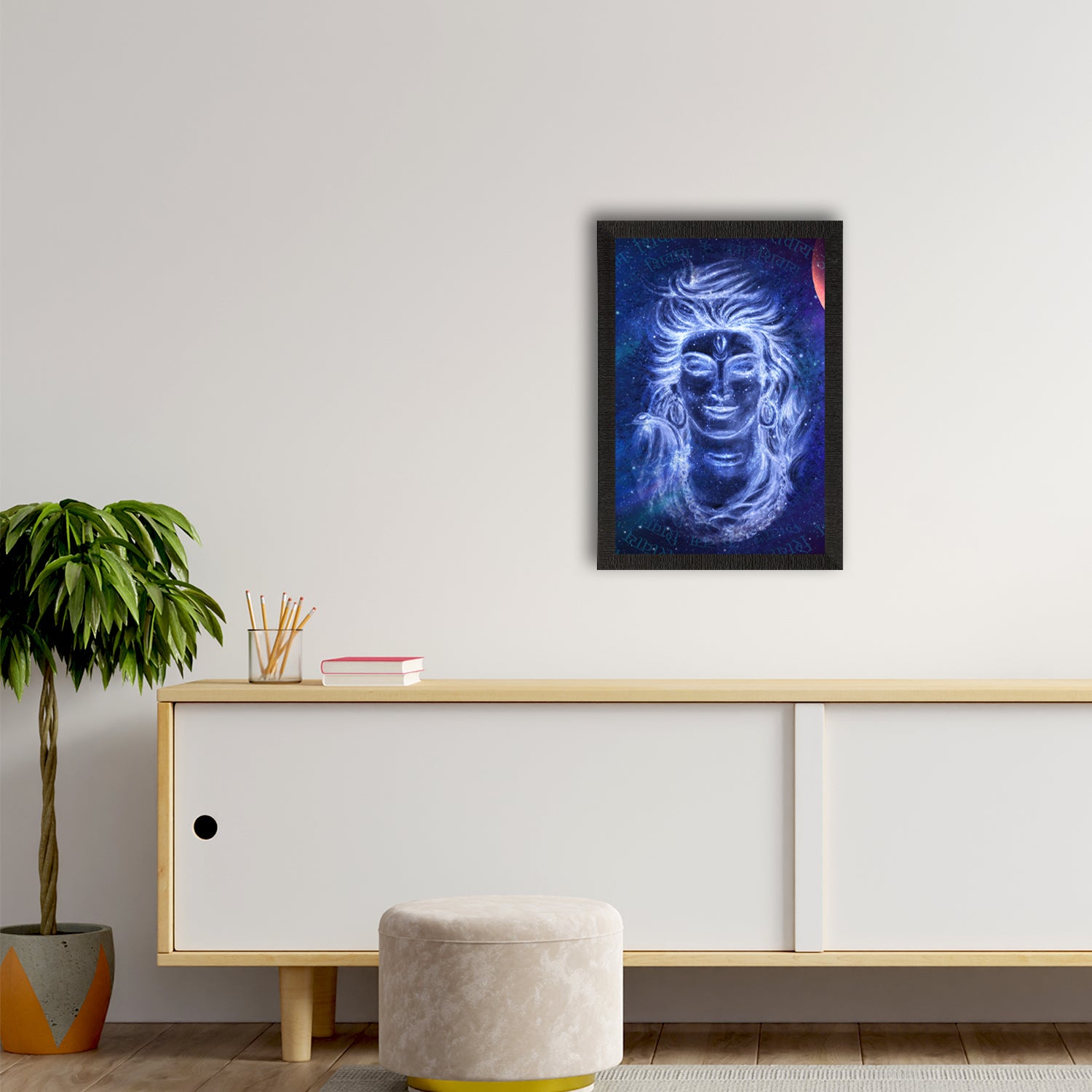 Lord Shiva Painting Digital Printed Religious Wall Art 2