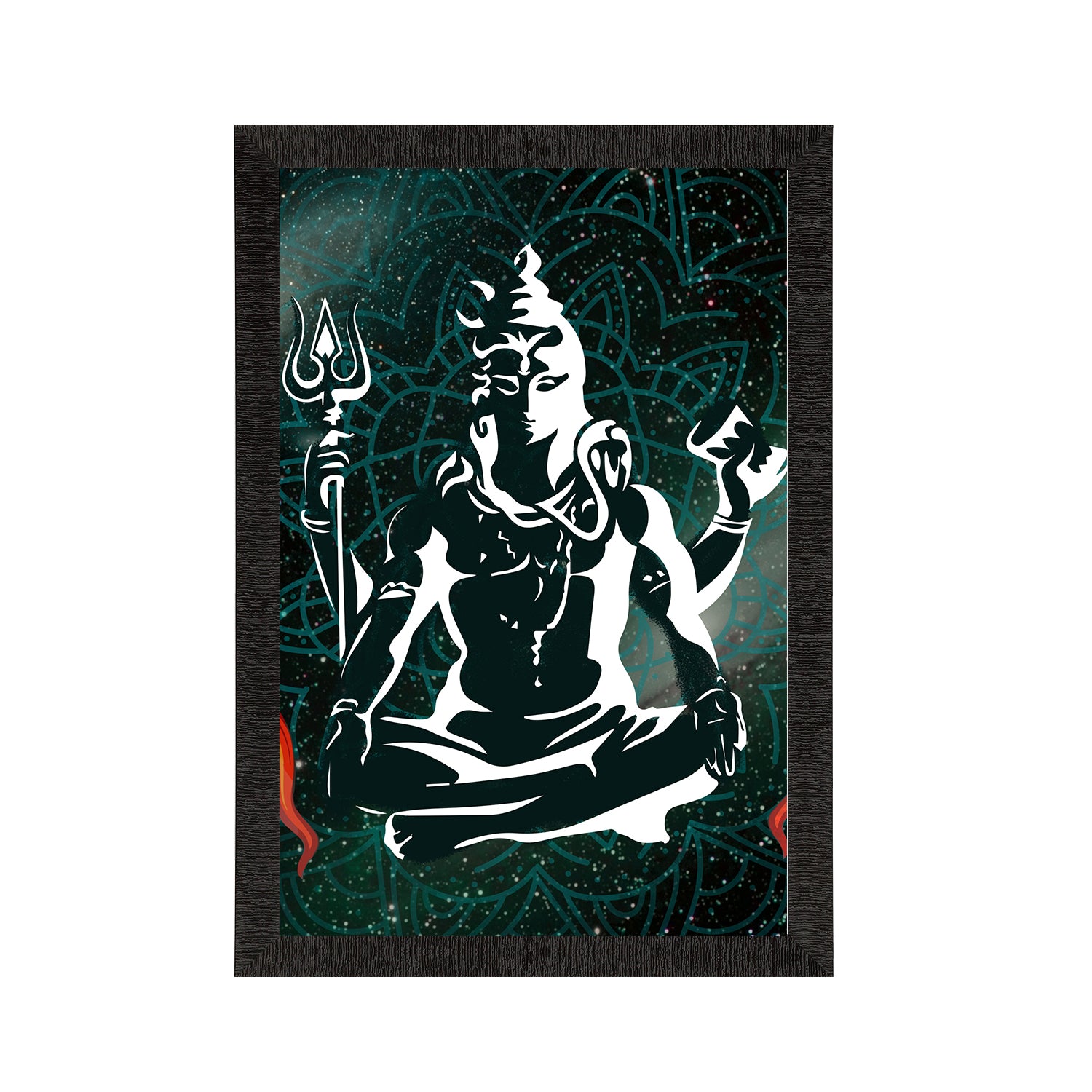 Lord Shiva Painting Digital Printed Religious Wall Art