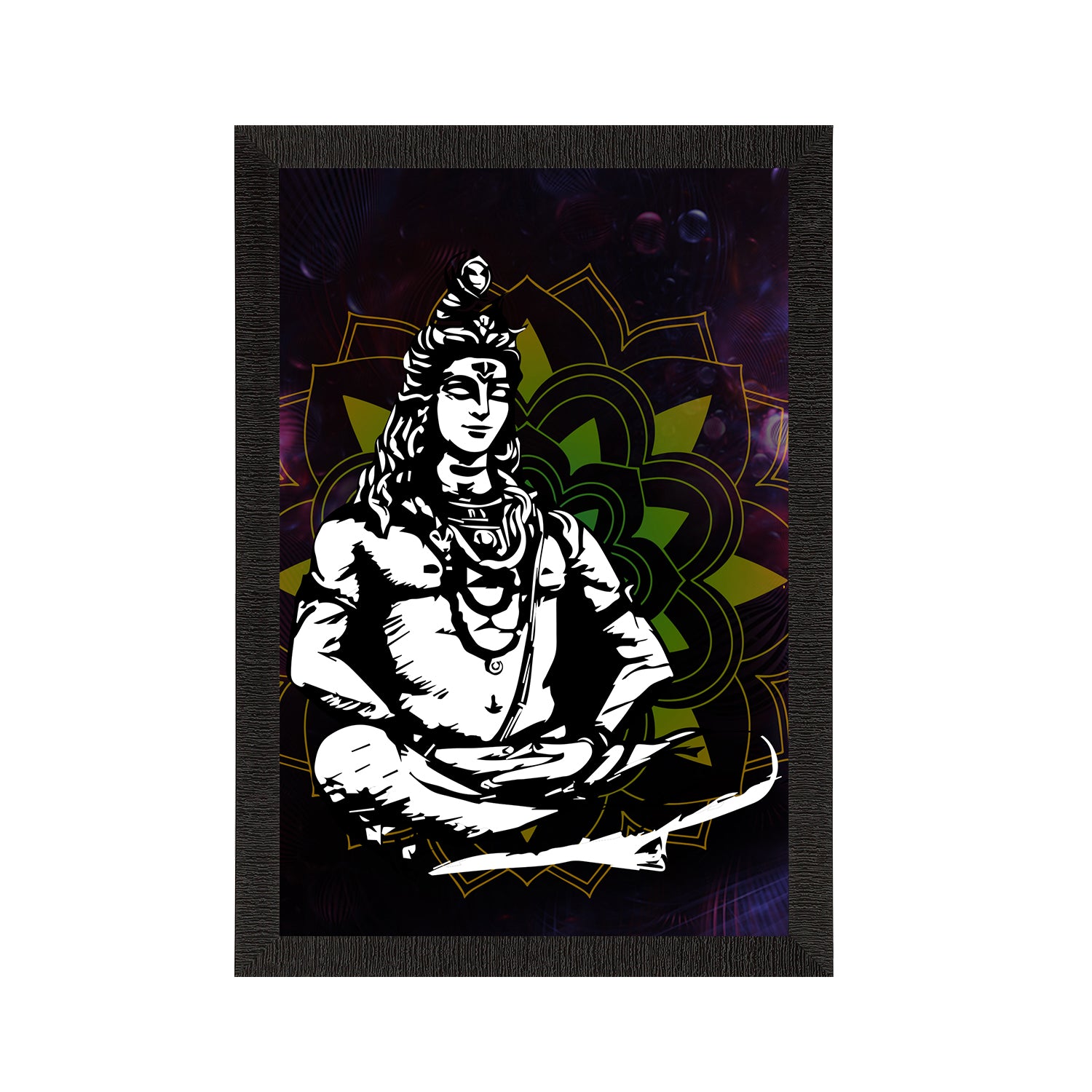 Lord Shiva Painting Digital Printed Religious Wall Art