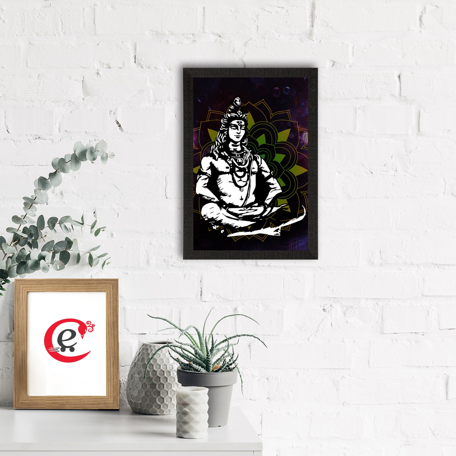 Lord Shiva Painting Digital Printed Religious Wall Art 1