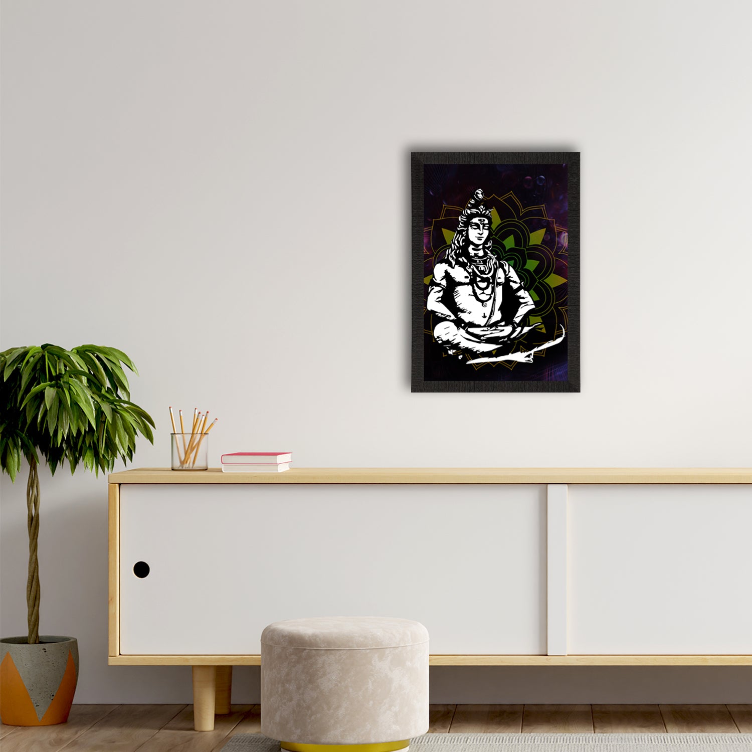 Lord Shiva Painting Digital Printed Religious Wall Art 2