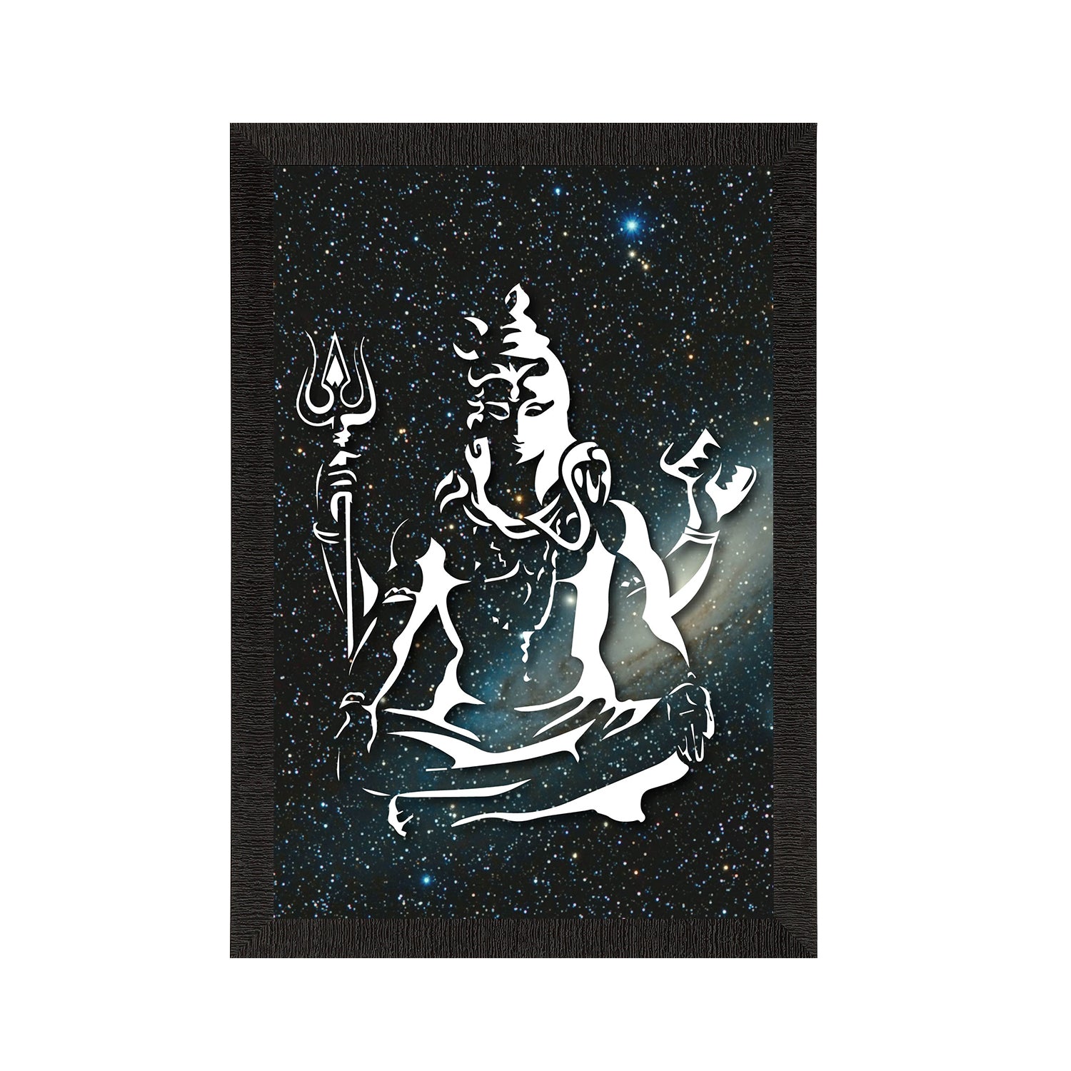 Lord Shiva Painting Digital Printed Religious Wall Art