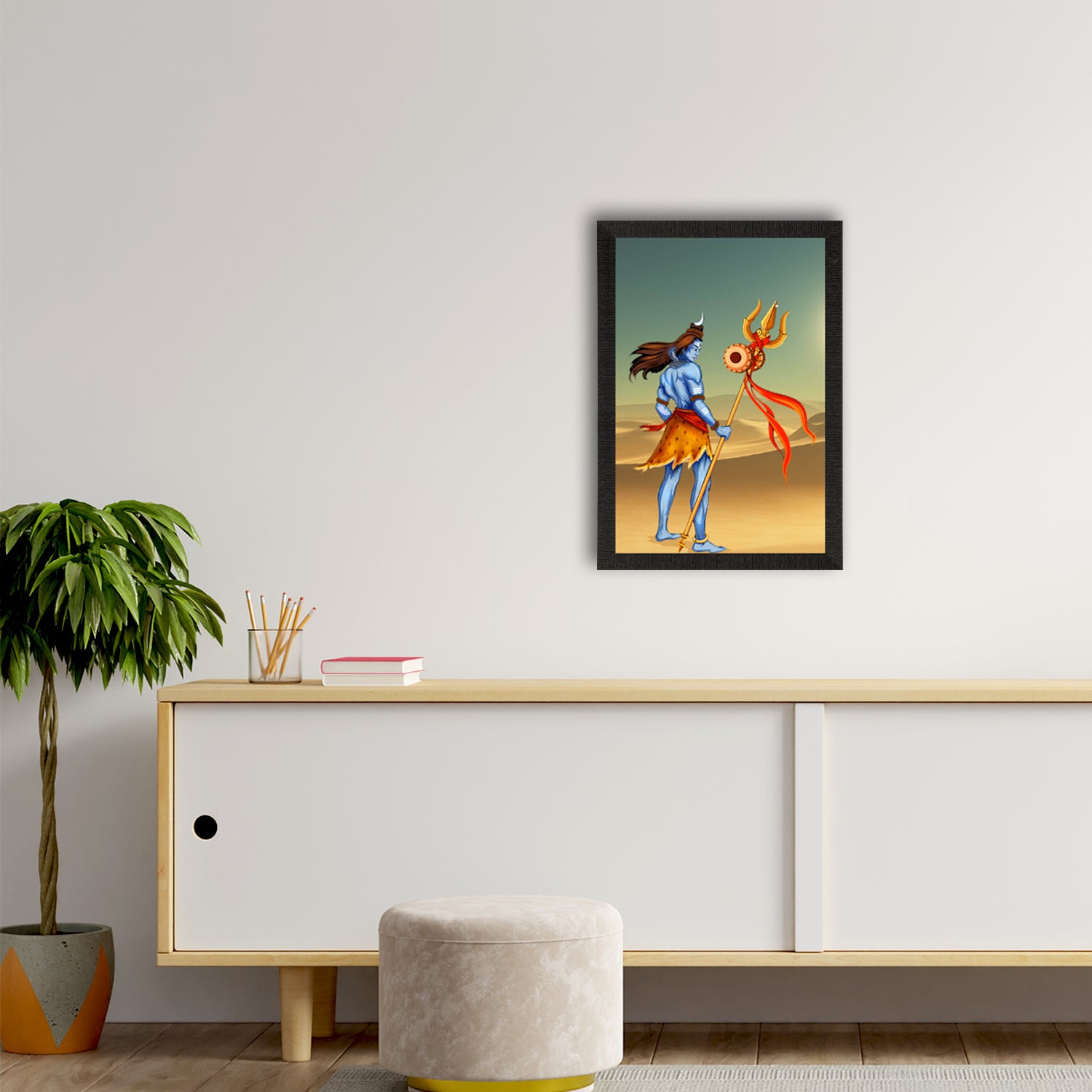 Lord Shiva Painting Digital Printed Religious Wall Art 2