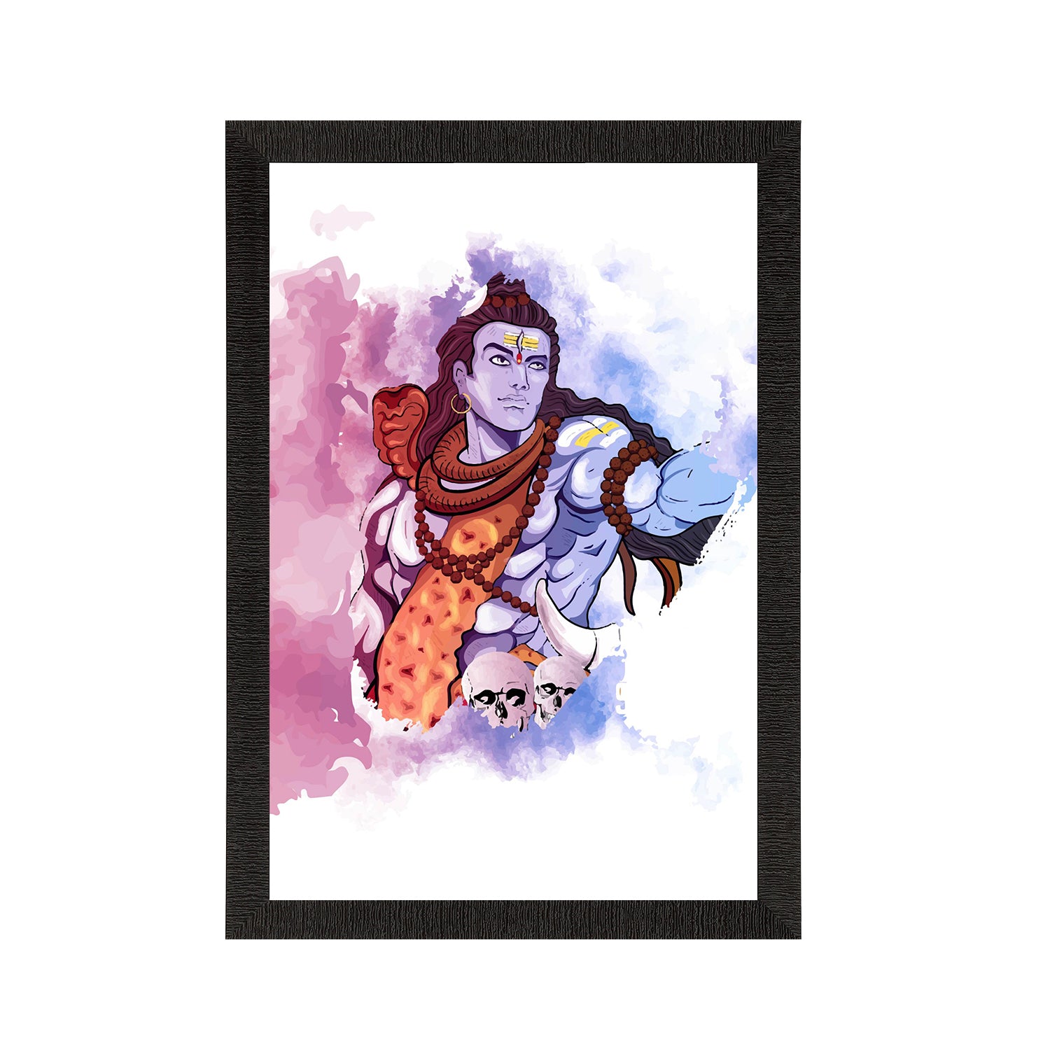 Lord Shiva Painting Digital Printed Religious Wall Art