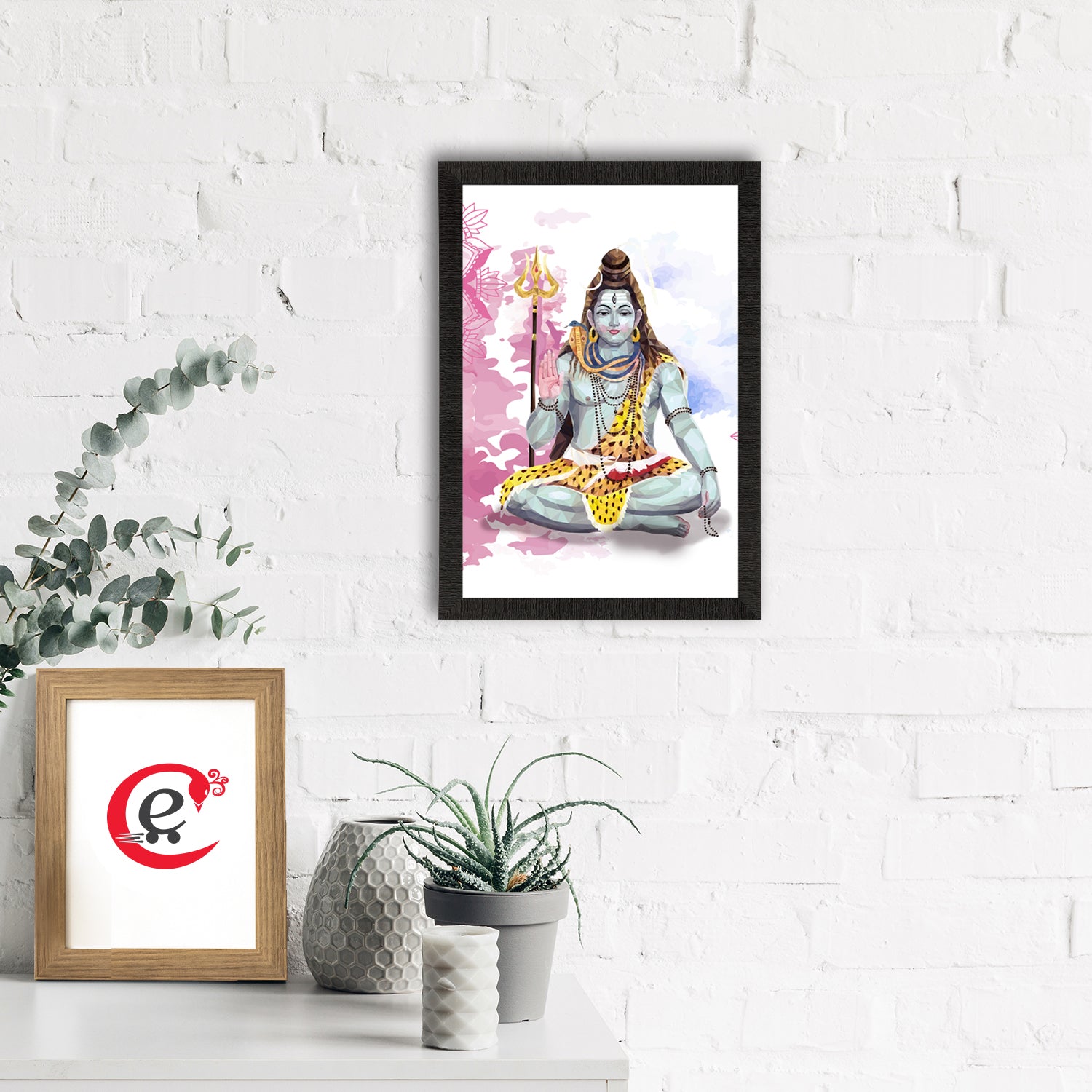 Lord Shiva Painting Digital Printed Religious Wall Art 1