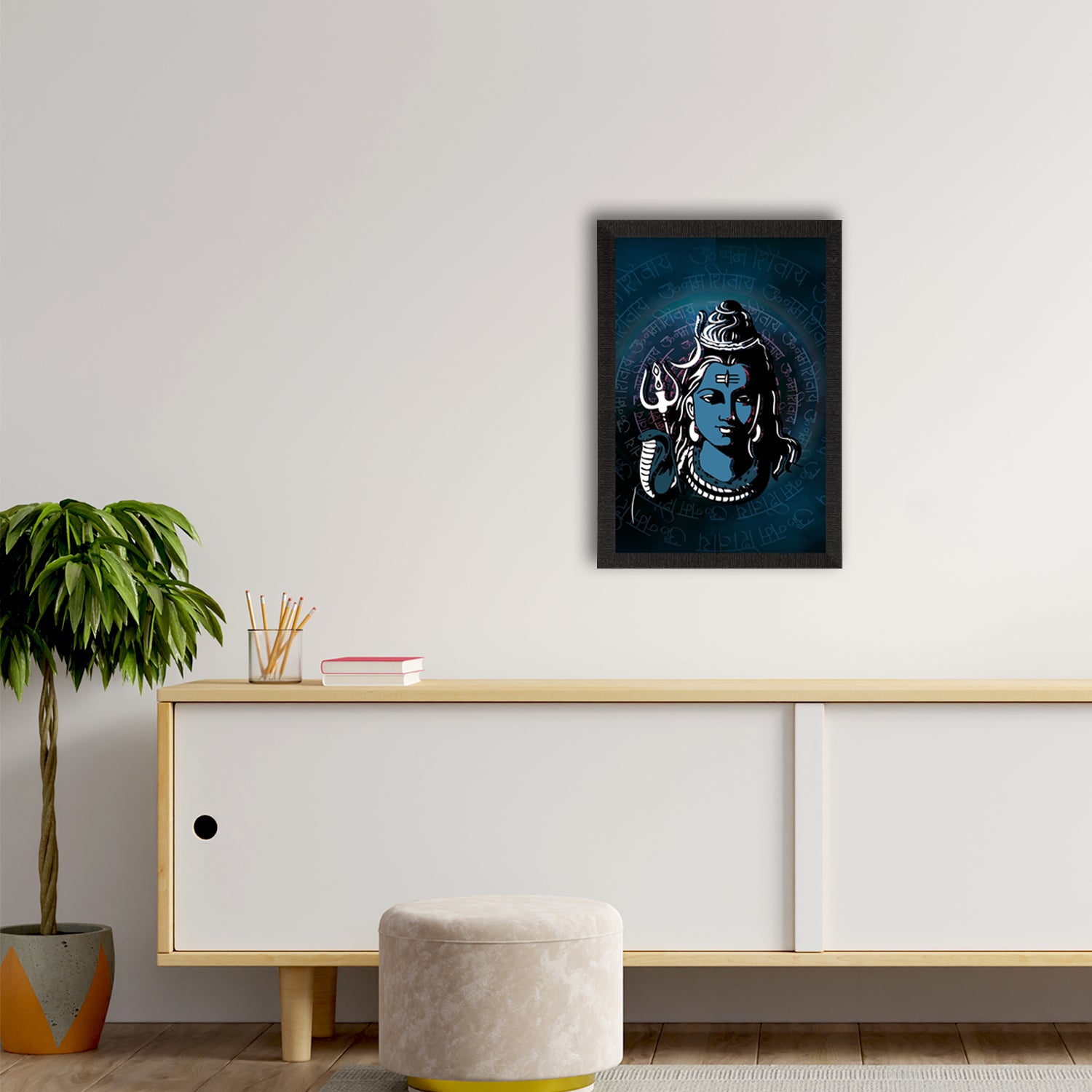 Lord Shiva Painting Digital Printed Religious Wall Art 2