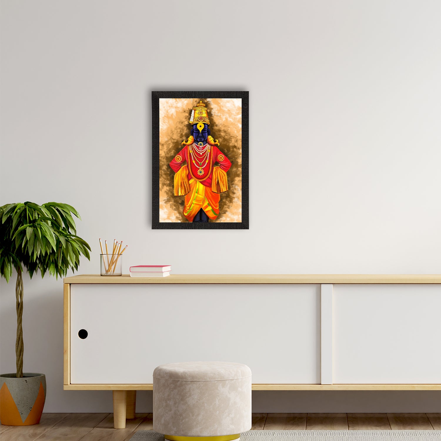 Lord Vitthal Satin Matt Textured UV Digital Art Painting 1