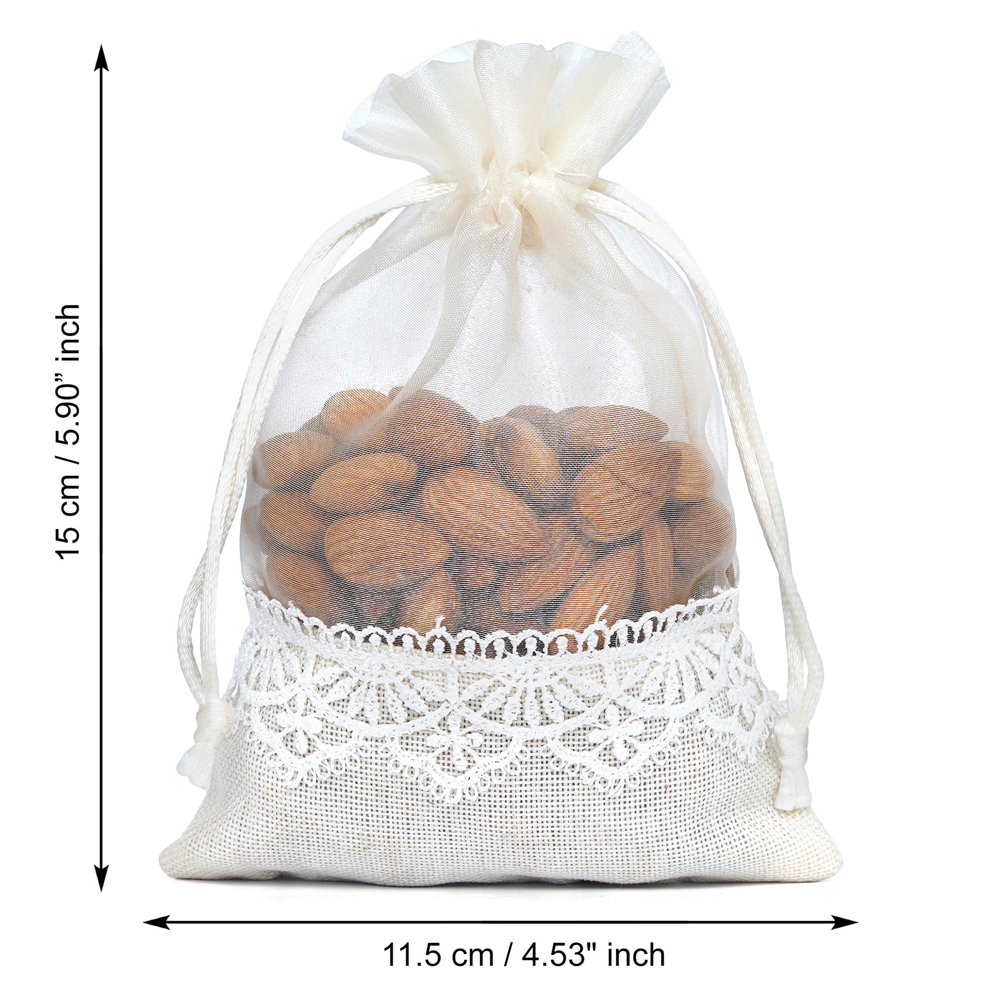 eCraftIndia The Festive Munching Box - 2 Potlis of Cashews, Almonds Dry Fruits (200gms Each), 1 Jar of Mix seeds (100gms) 4