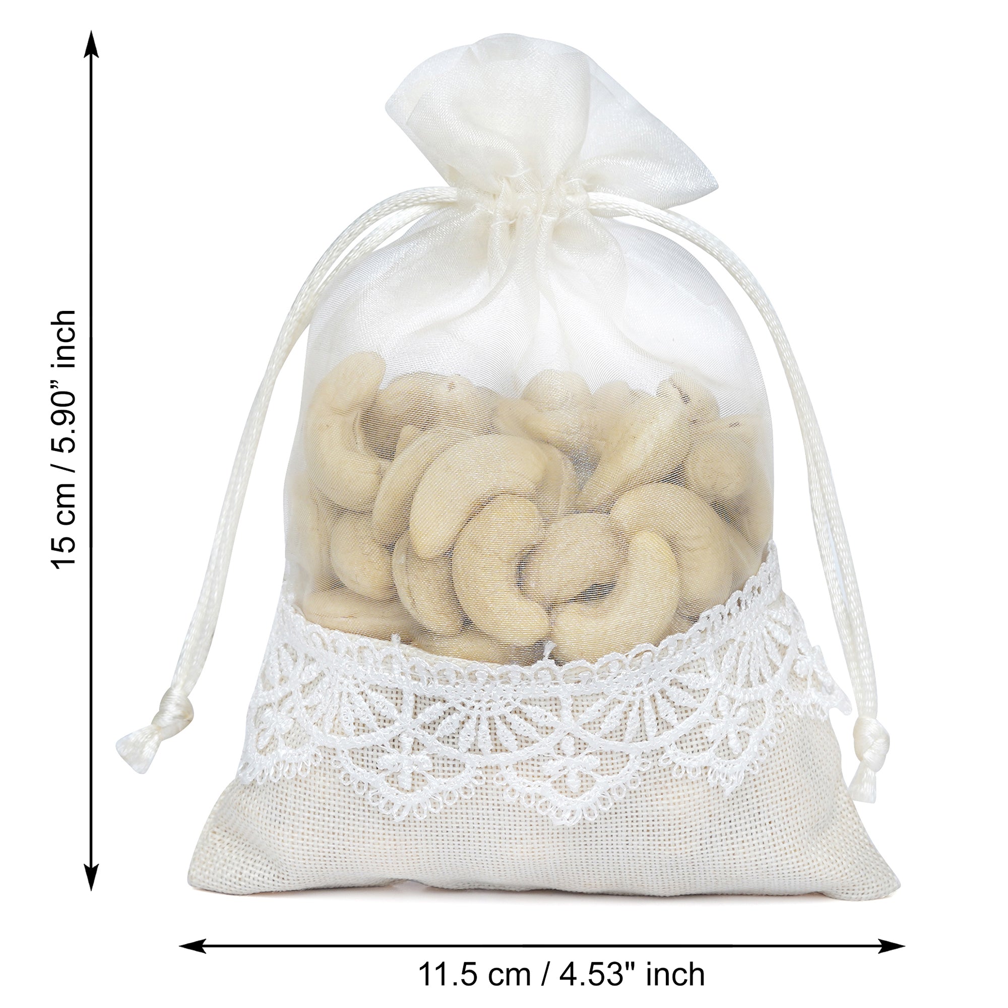 eCraftIndia The Festive Munching Box - 2 Potlis of Cashews, Almonds Dry Fruits (200gms Each), 1 Jar of Mix seeds (100gms) 5