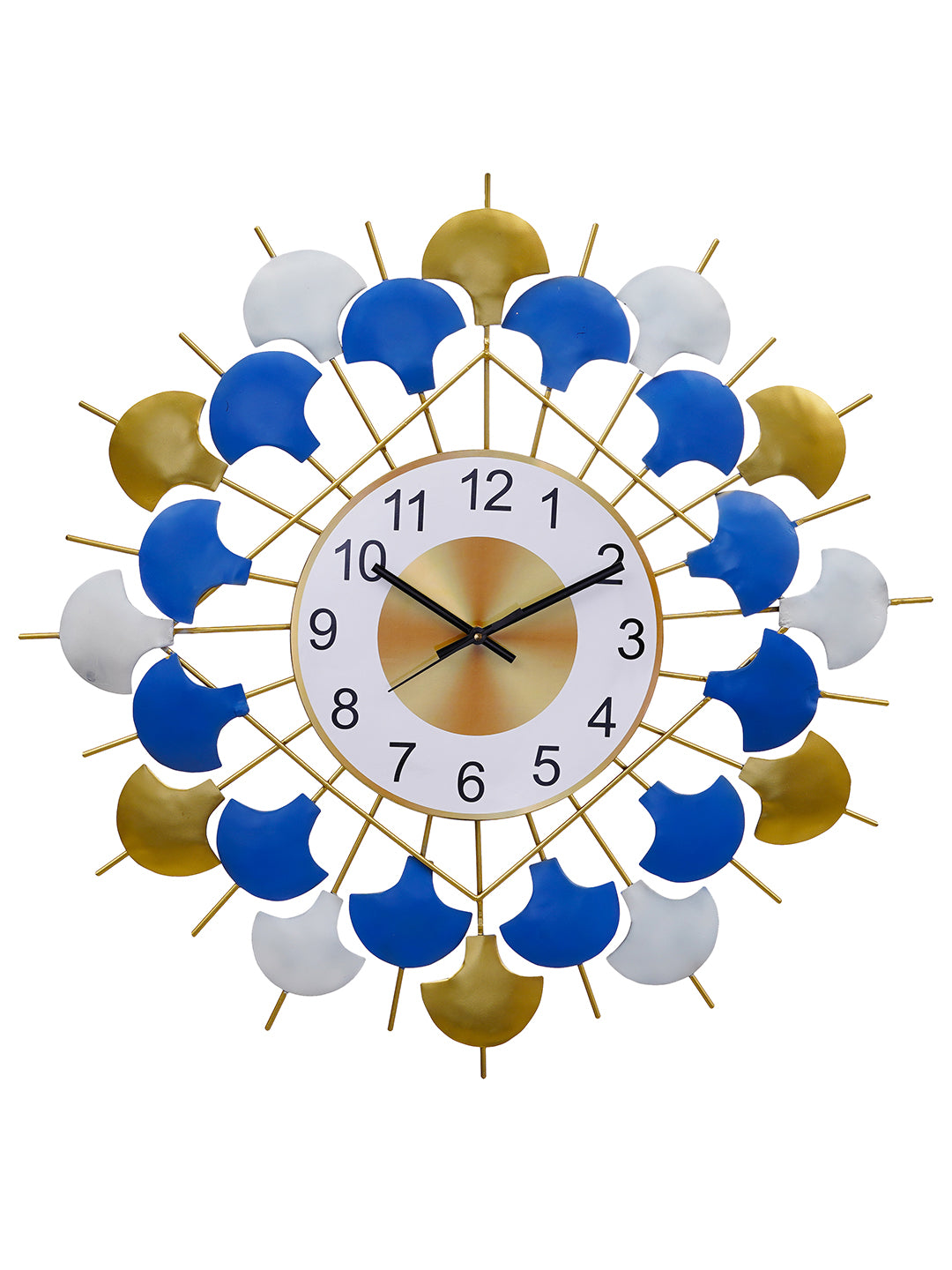 Iron Multi Color Unique Wall Clock without Glass (62*62 cm), Made in India