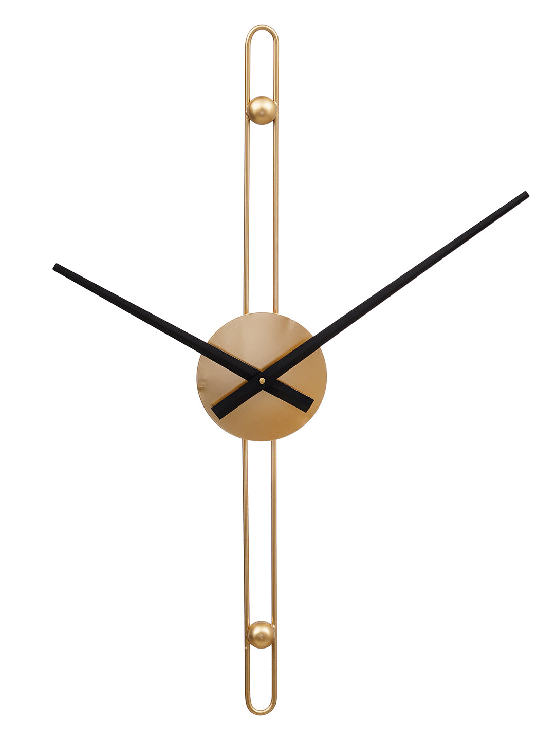 Golden Round Iron Wall Mounted Clock without Glass (61*12 cm), Made in India