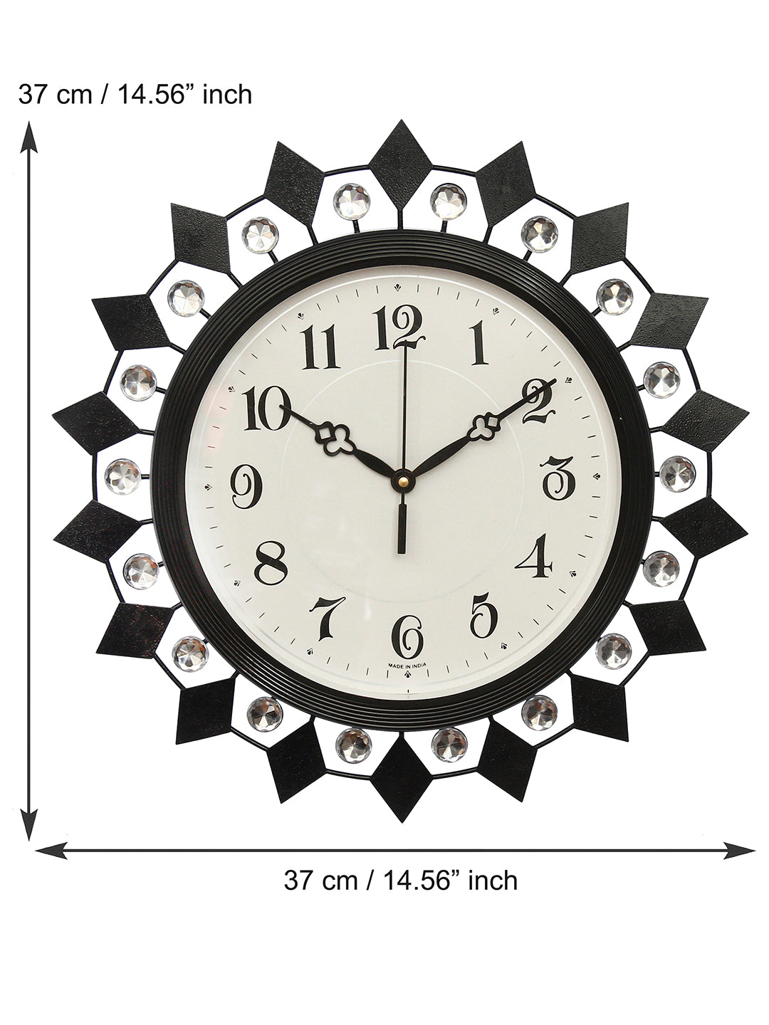 Beautiful Design Black Wall Clock for DÃ©cor (37*37*5 cm) 3