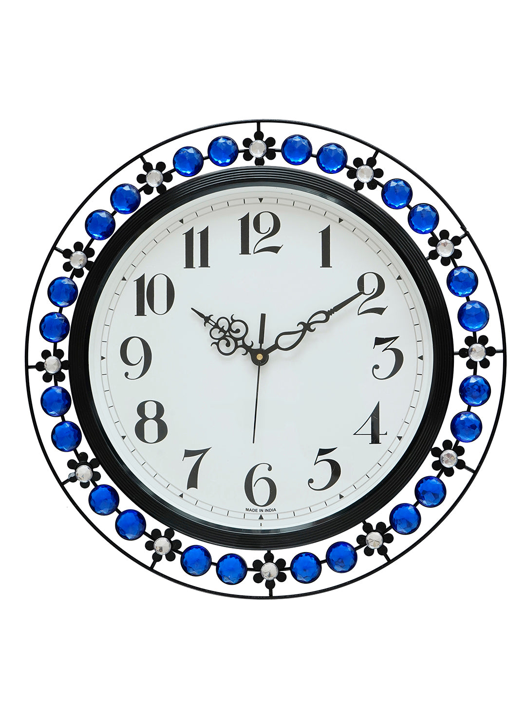 Elagent Design Flower Style Blue Wall Clock (41x41 cm)