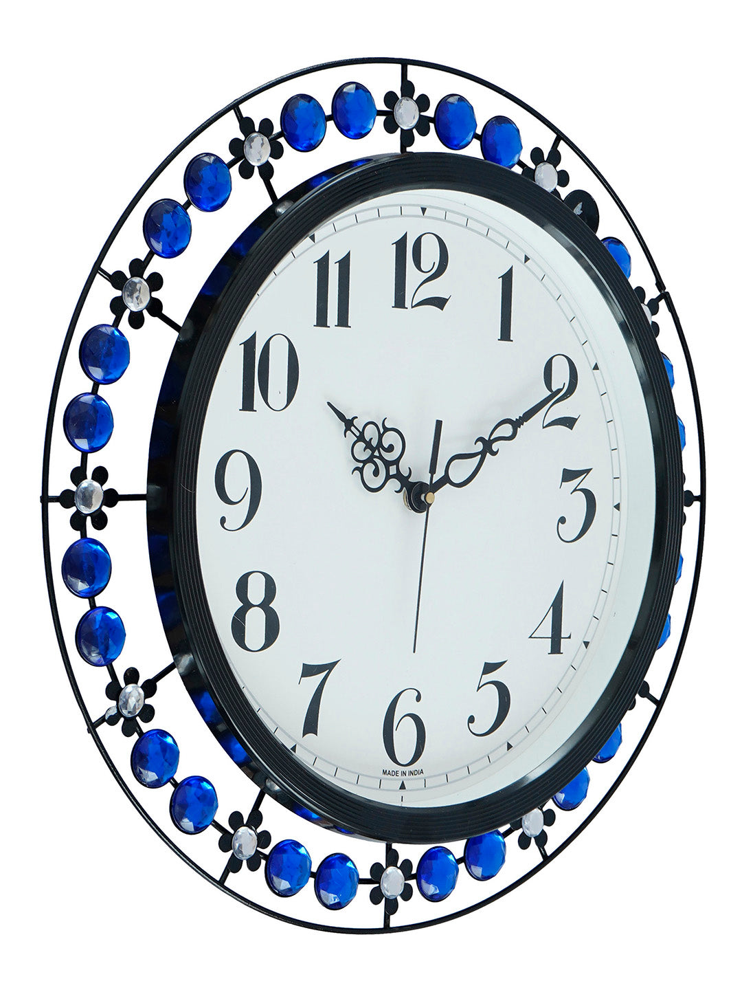 Elagent Design Flower Style Blue Wall Clock (41x41 cm) 4