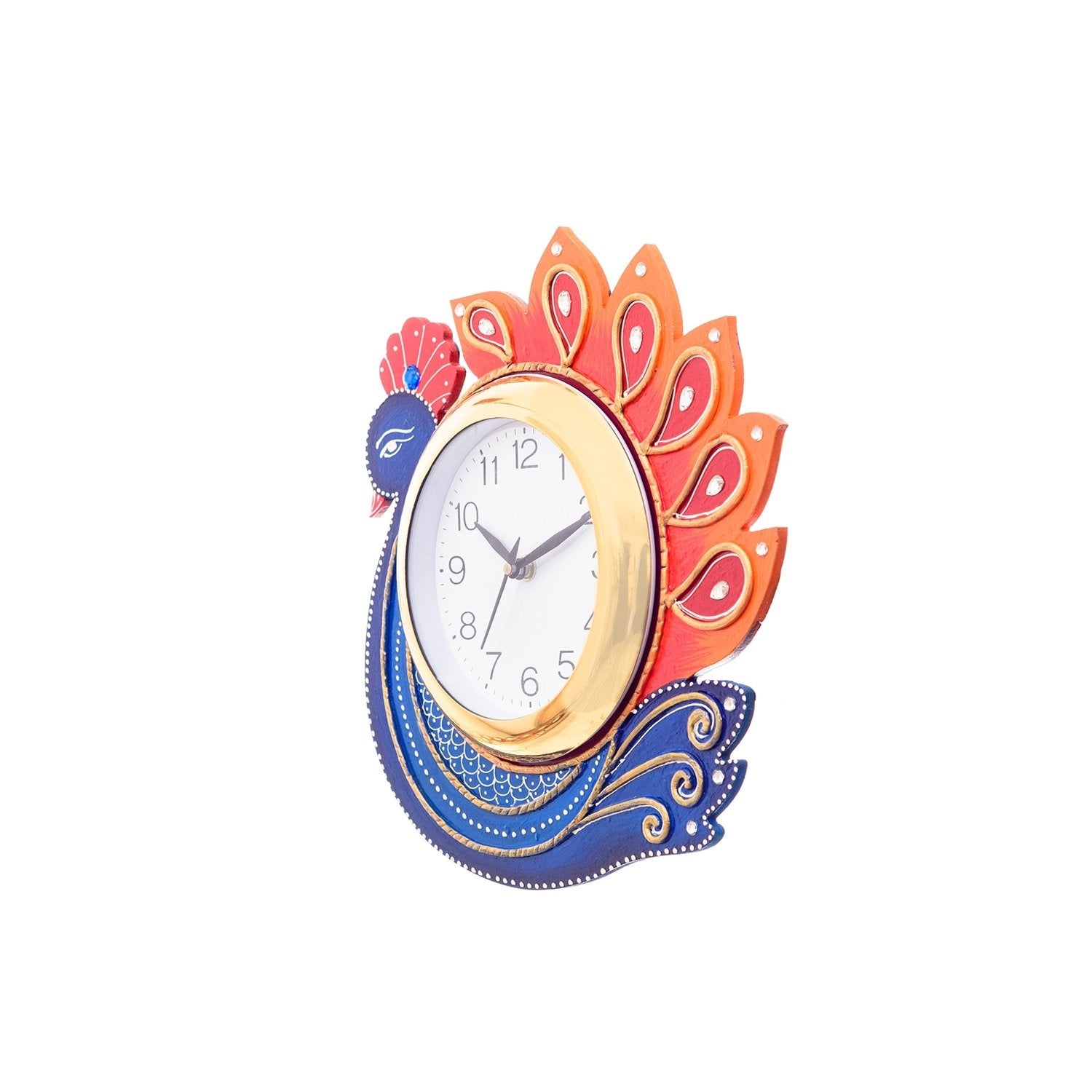 Handcrafted Papier-Mache Peacock Wall Clock 5