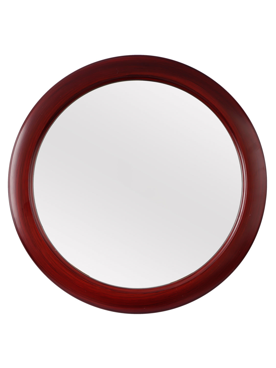 Red Unique Design Stylish Plastic Fiber Round Shape Mirror (41*41*4 cm) 2